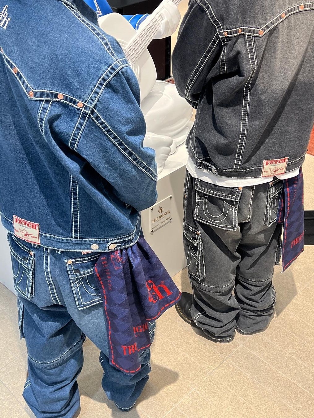 True Religion x Fetch Denim Separate Parka Indigo, True Religion x Fetch Denim Jacket Indigo 착용 스타일 - 2