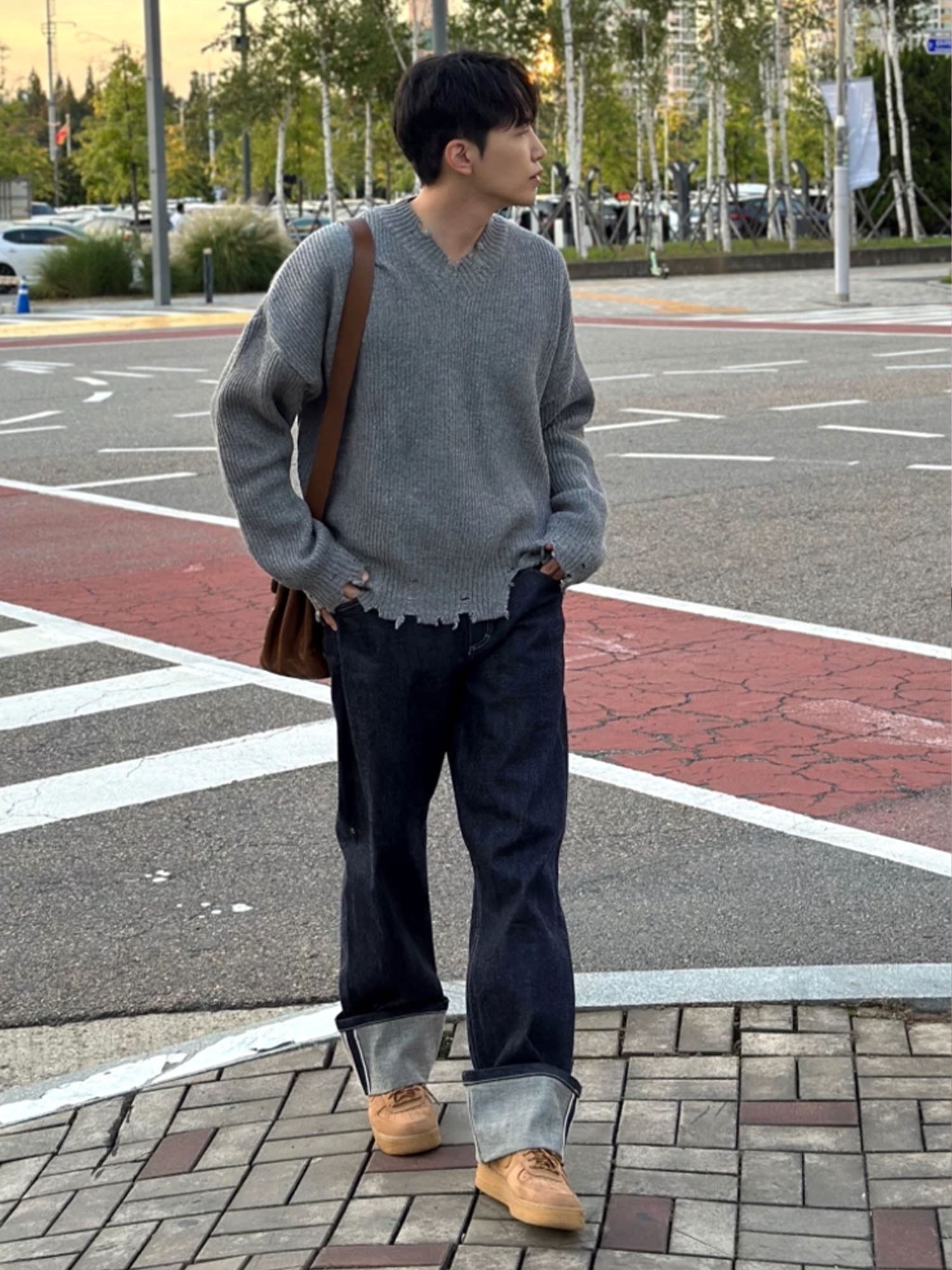 Nike Air Force 1 '07 WB Flax, Adidas Campus 00s Core Black Cloud White 착용 스타일 - 4