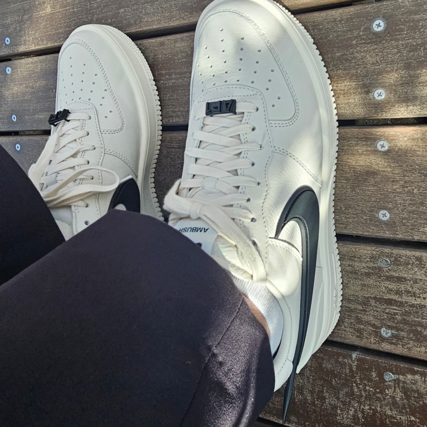 Nike x Ambush Air Force 1 Low SP Phantom 착용 스타일