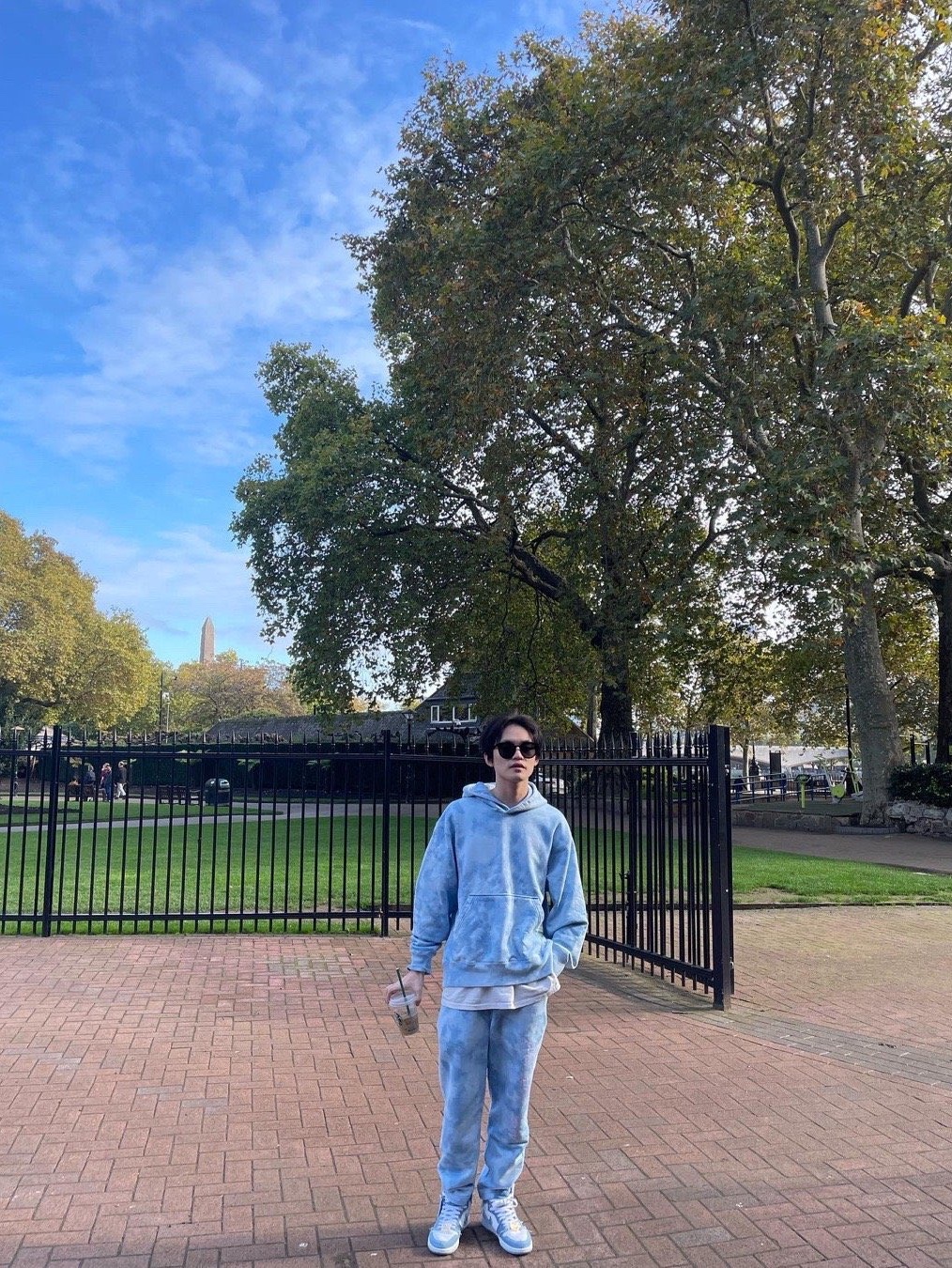 Jordan x J Balvin Hoodie Celestine Blue - Asia, Jordan x J Balvin Fleece Pants Celestine Blue - Asia 착용 스타일