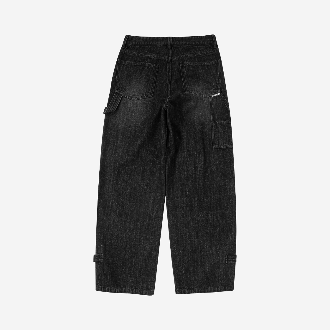 더바이닐하우스 컷 오프 더블 니 진 블랙(Thevinylhouse Cut Off Double Knee Jeans Black) - 2