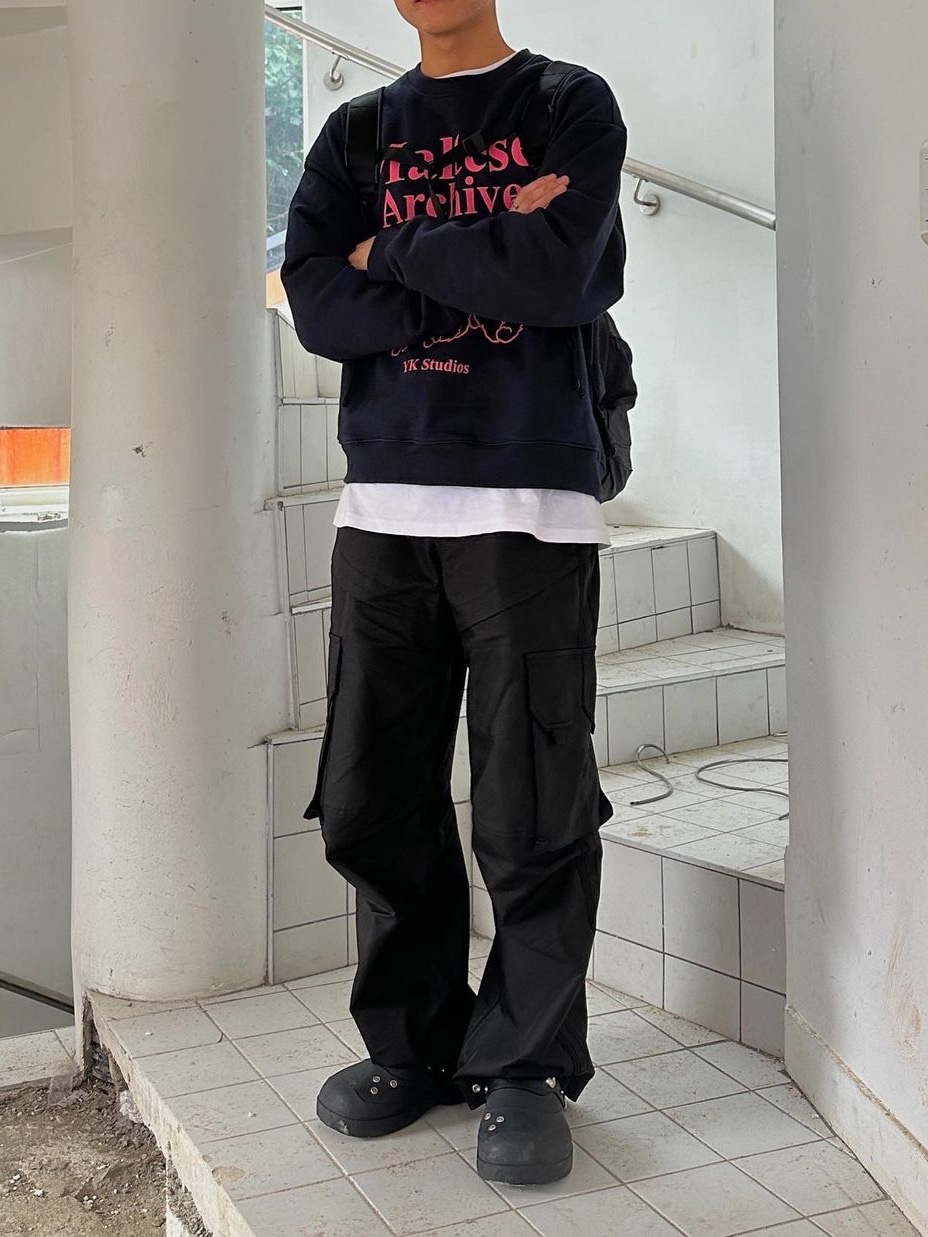 Etce Raptor Cargo Pants Black, ETCE New Vision Camo Cap Forest Green 착용 스타일 - 2