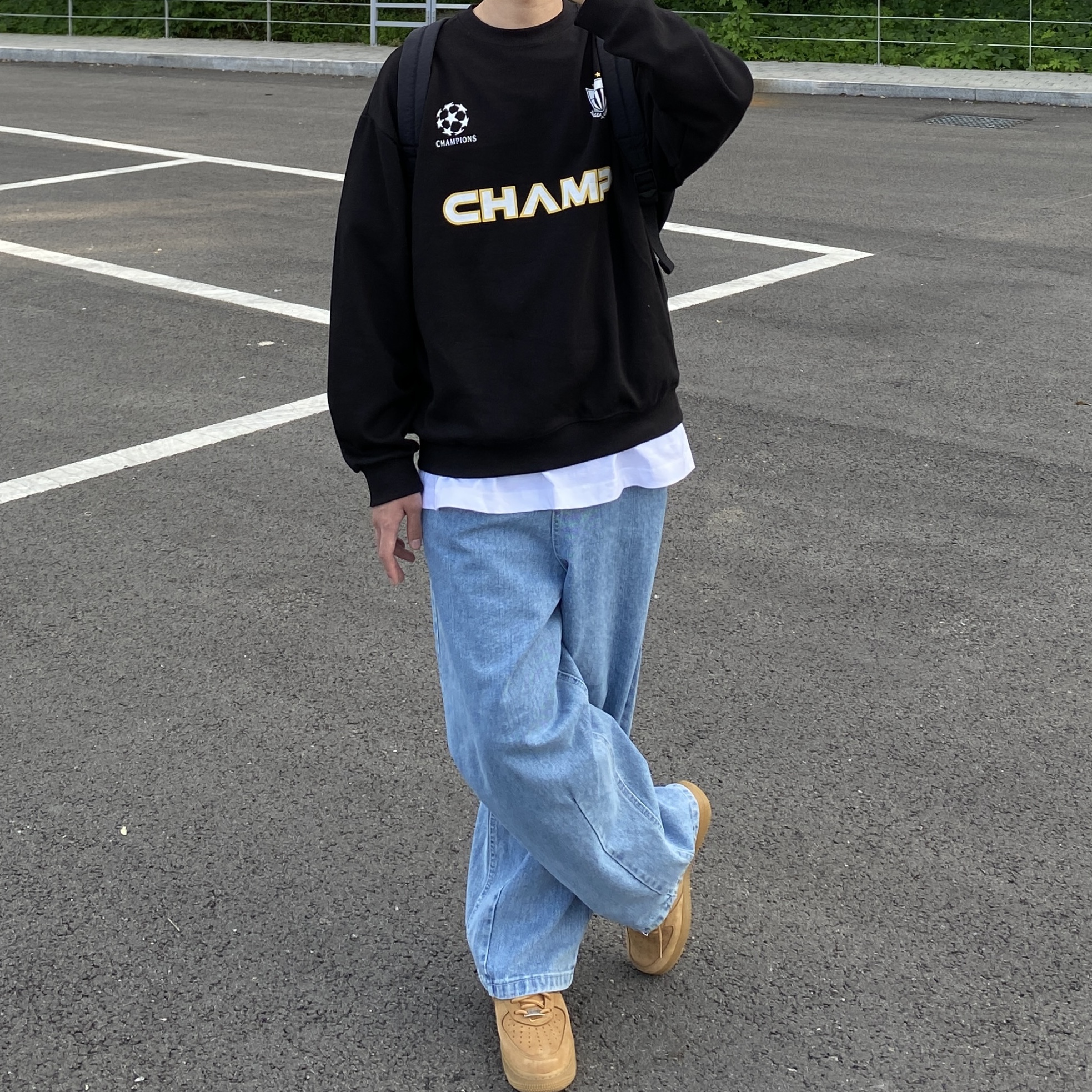 (W) Mischief Rhombus Beanie Black, Nike x Supreme Air Force 1 Low Flax 착용 스타일 - 3