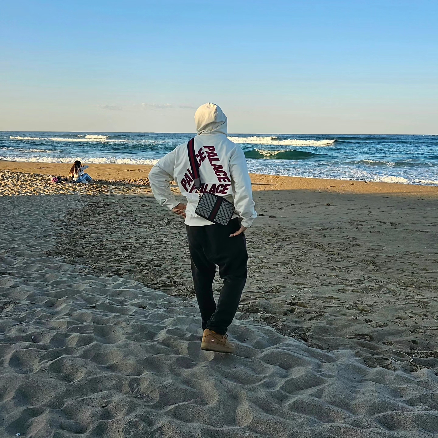 Palace P3 Felt Hood Soft White - 23FW, Nike x Supreme Air Force 1 Low Flax 착용 스타일 - 1