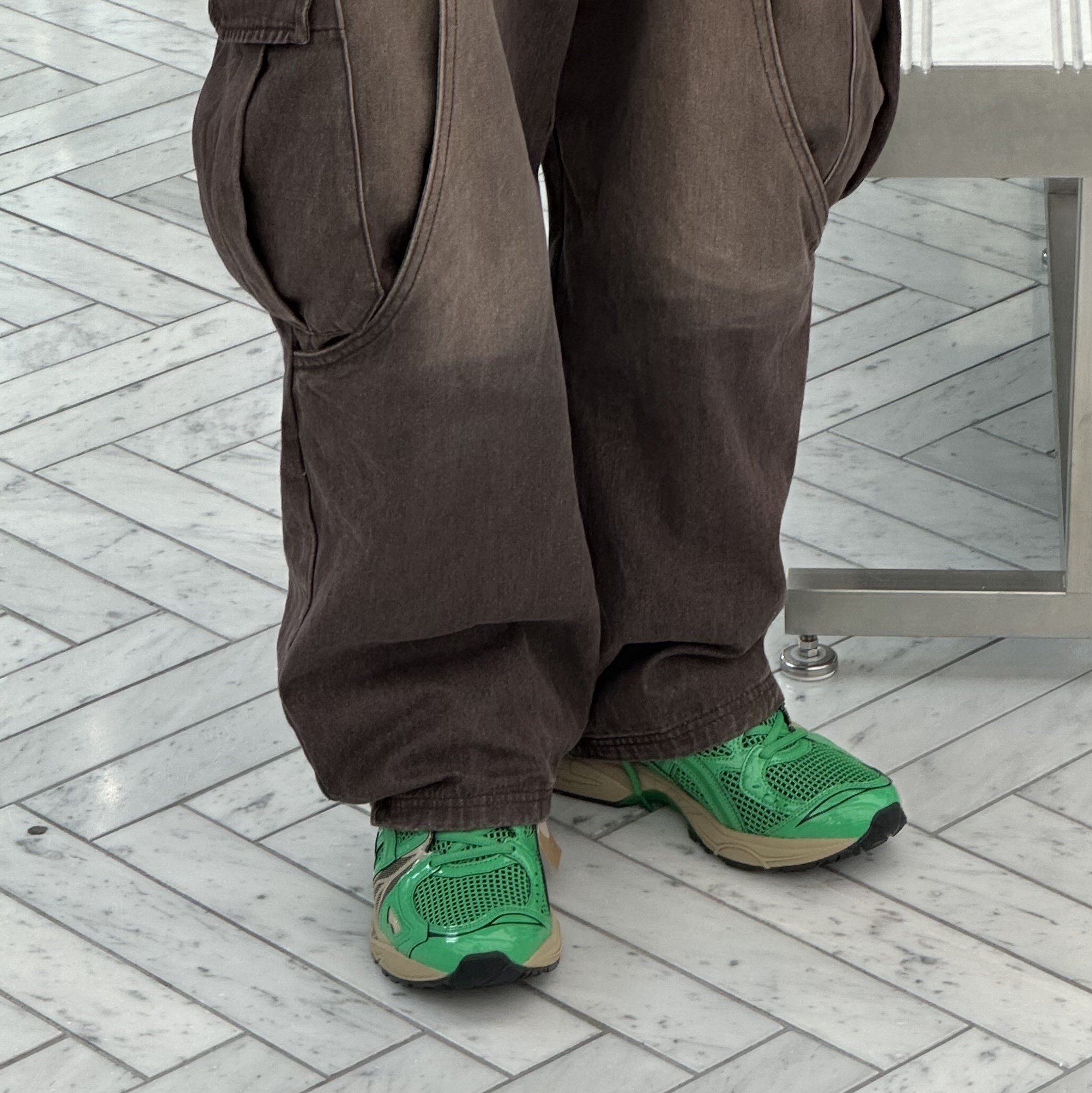 Asics x GmbH Gel-Kayano Legacy Coriander Green Gold 착용 스타일 - 2