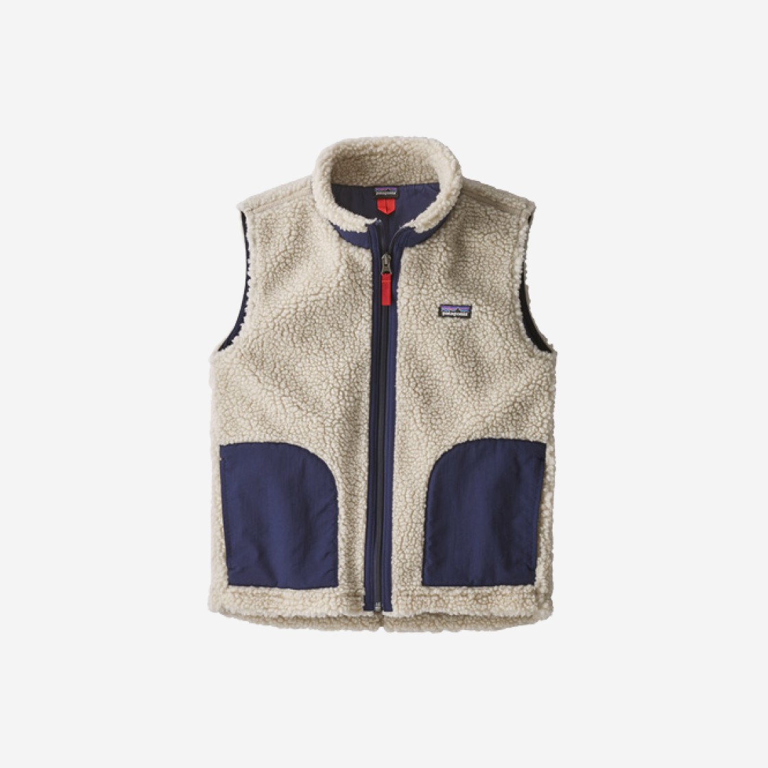 (Kids) Patagonia Retro-X Fleece Vest Natural Classic Navy 상세 이미지 1