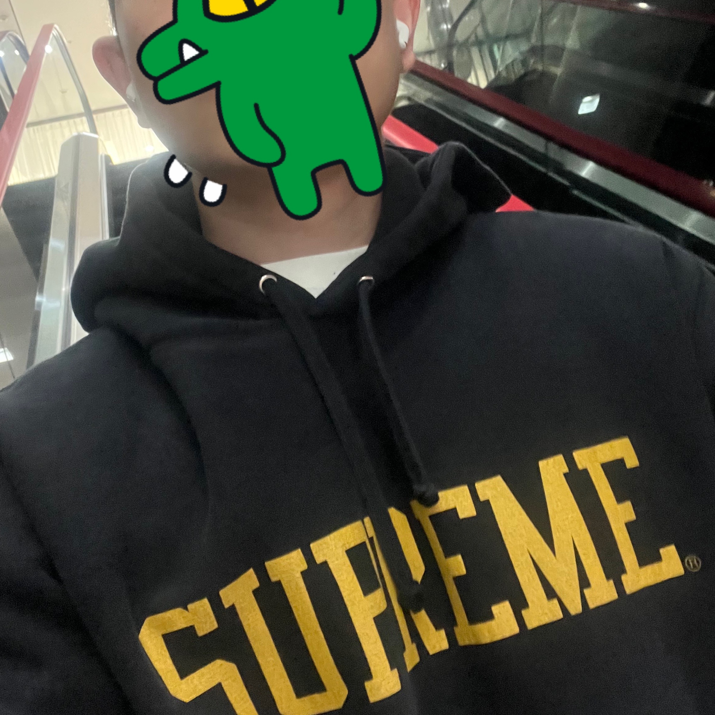 Supreme Varsity Hooded Sweatshirt Black - 23FW 착용 스타일