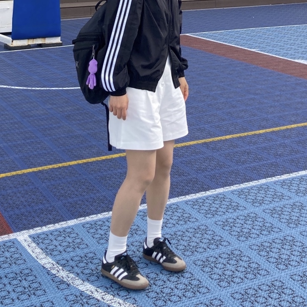Adidas Samba Vegan Black White 착용 스타일 - 4
