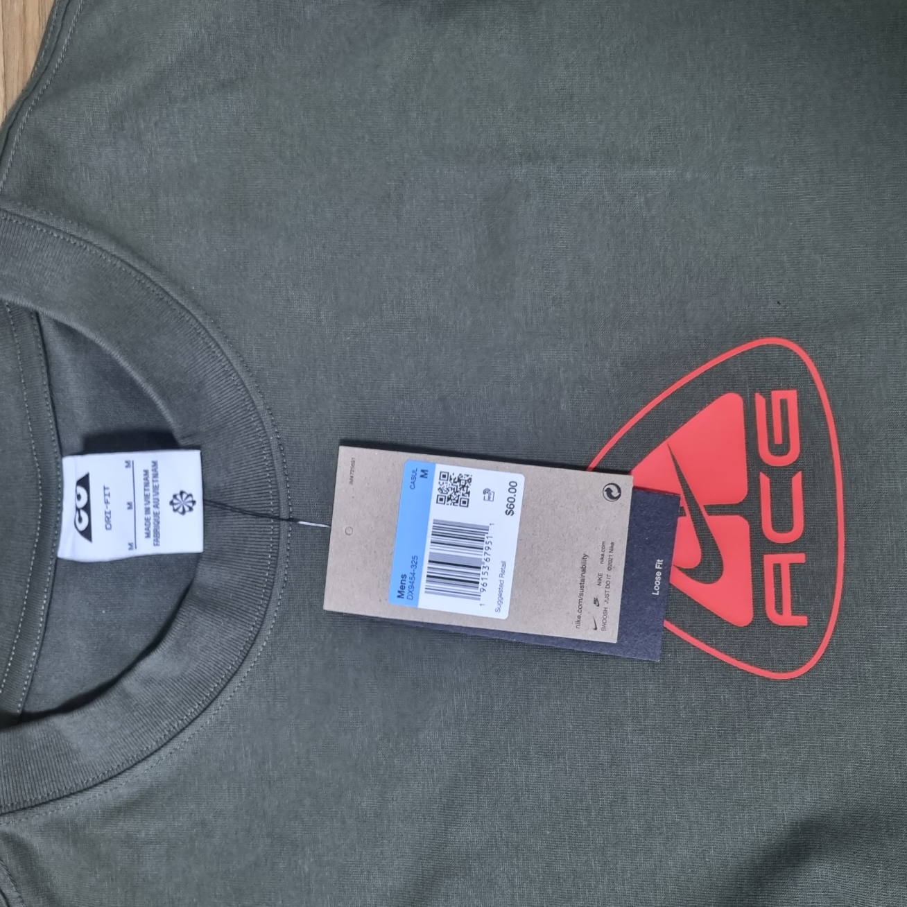 Nike NRG ACG Seasonal Lungs Long Sleeve T-Shirt Cargo Khaki - US/EU 착용 스타일 - 2