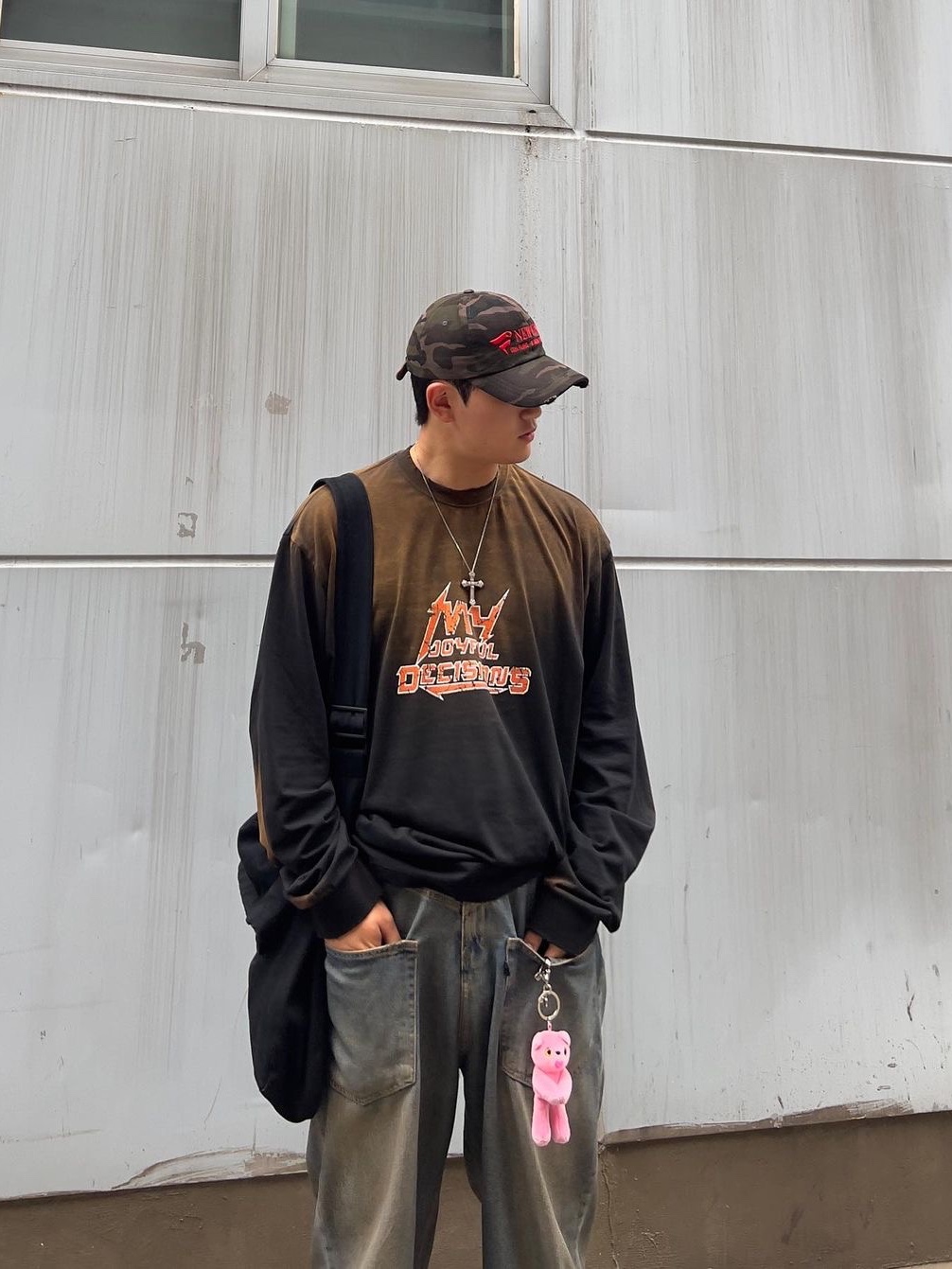 ETCE New Vision Camo Cap Night Jungle, Nike Air Force 1 '07 Low White 착용 스타일 - 2