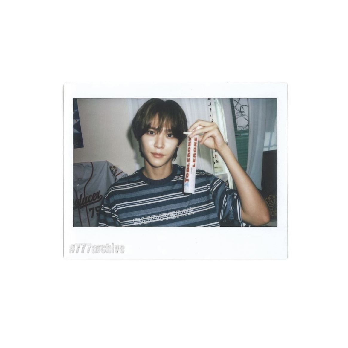 Supreme Dash Stripe S/S Top Navy - 23SS 착용 스타일 - 3