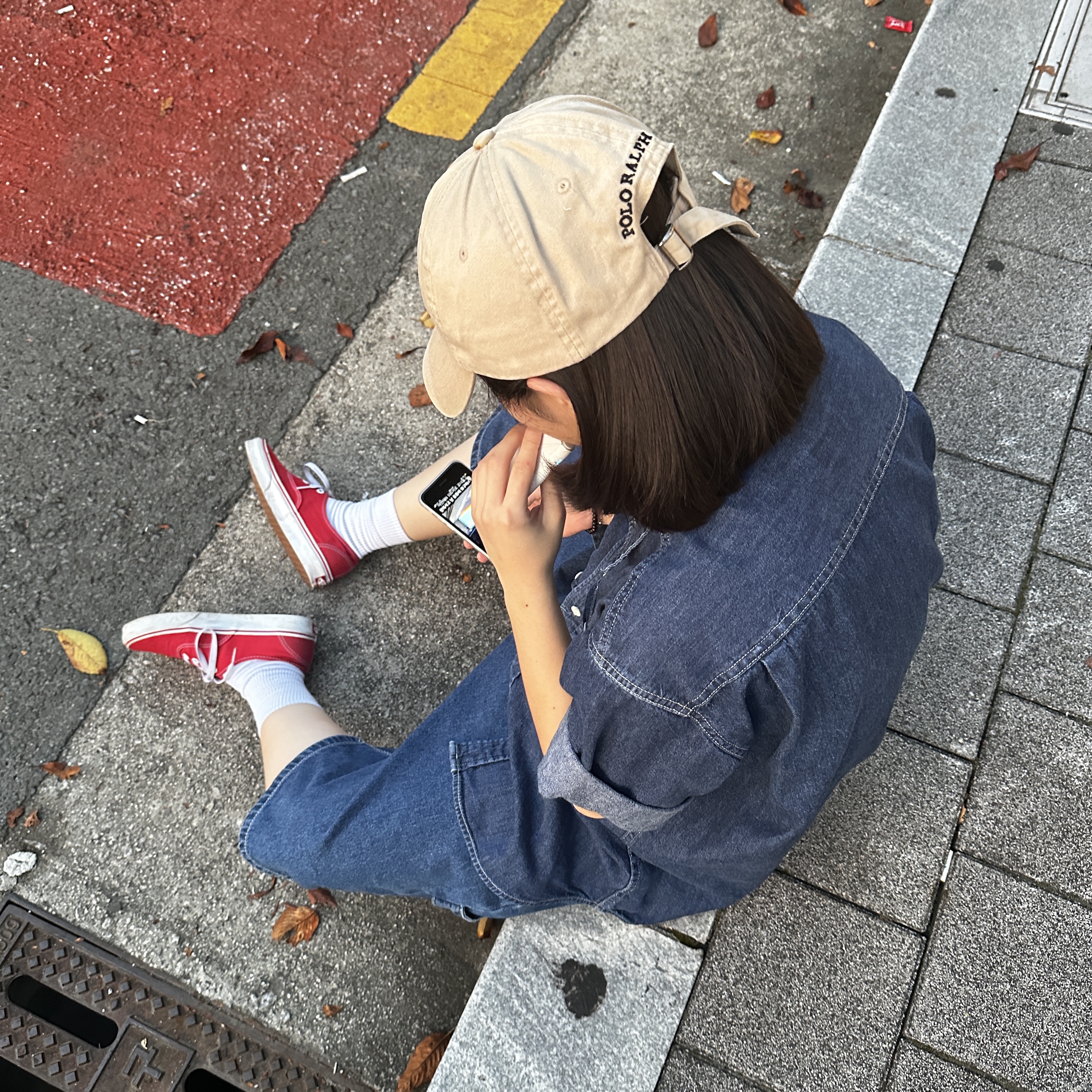 Vans Authentic Red 착용 스타일