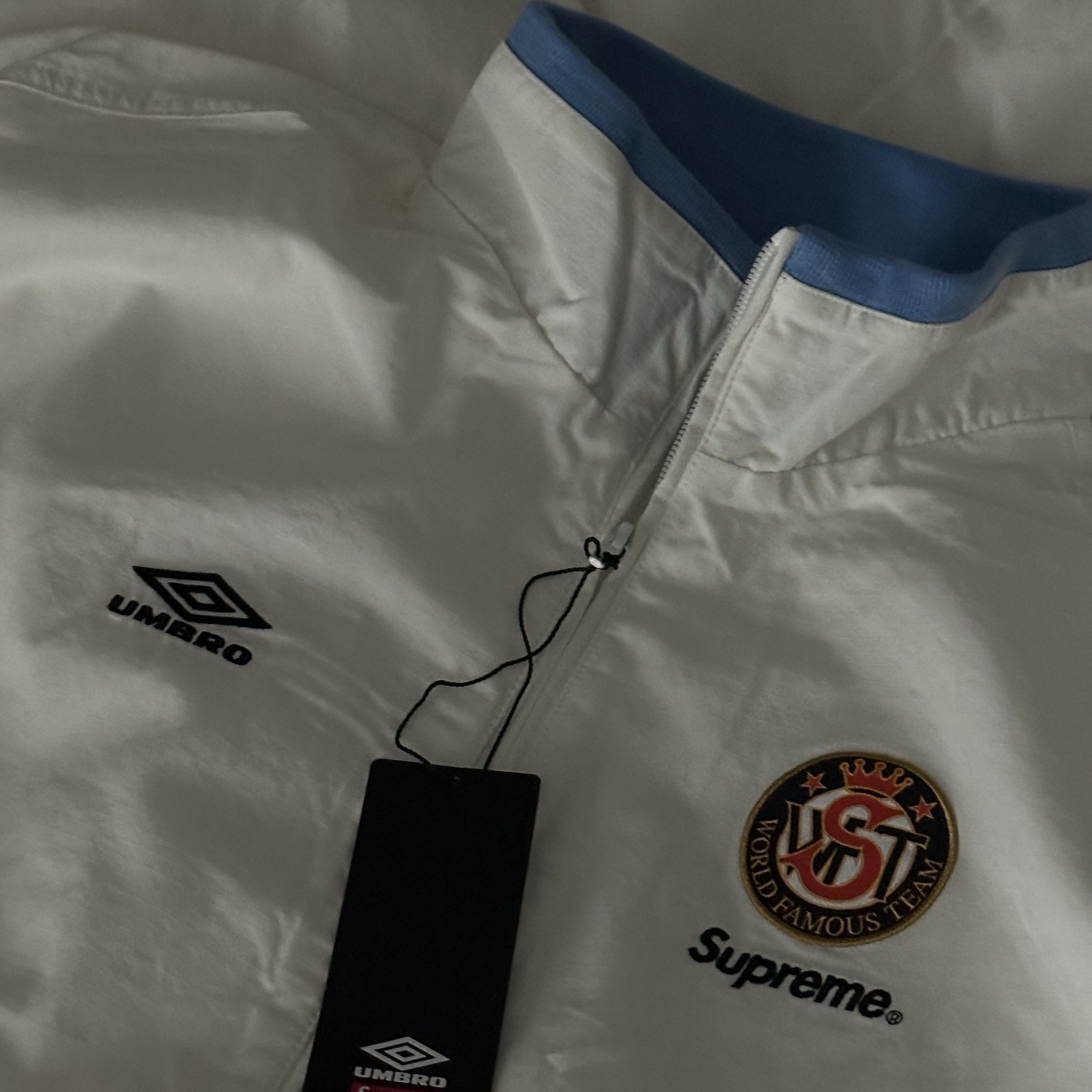Supreme x Umbro Cotton Ripstop Track Jacket White - 23FW 착용 스타일 - 1