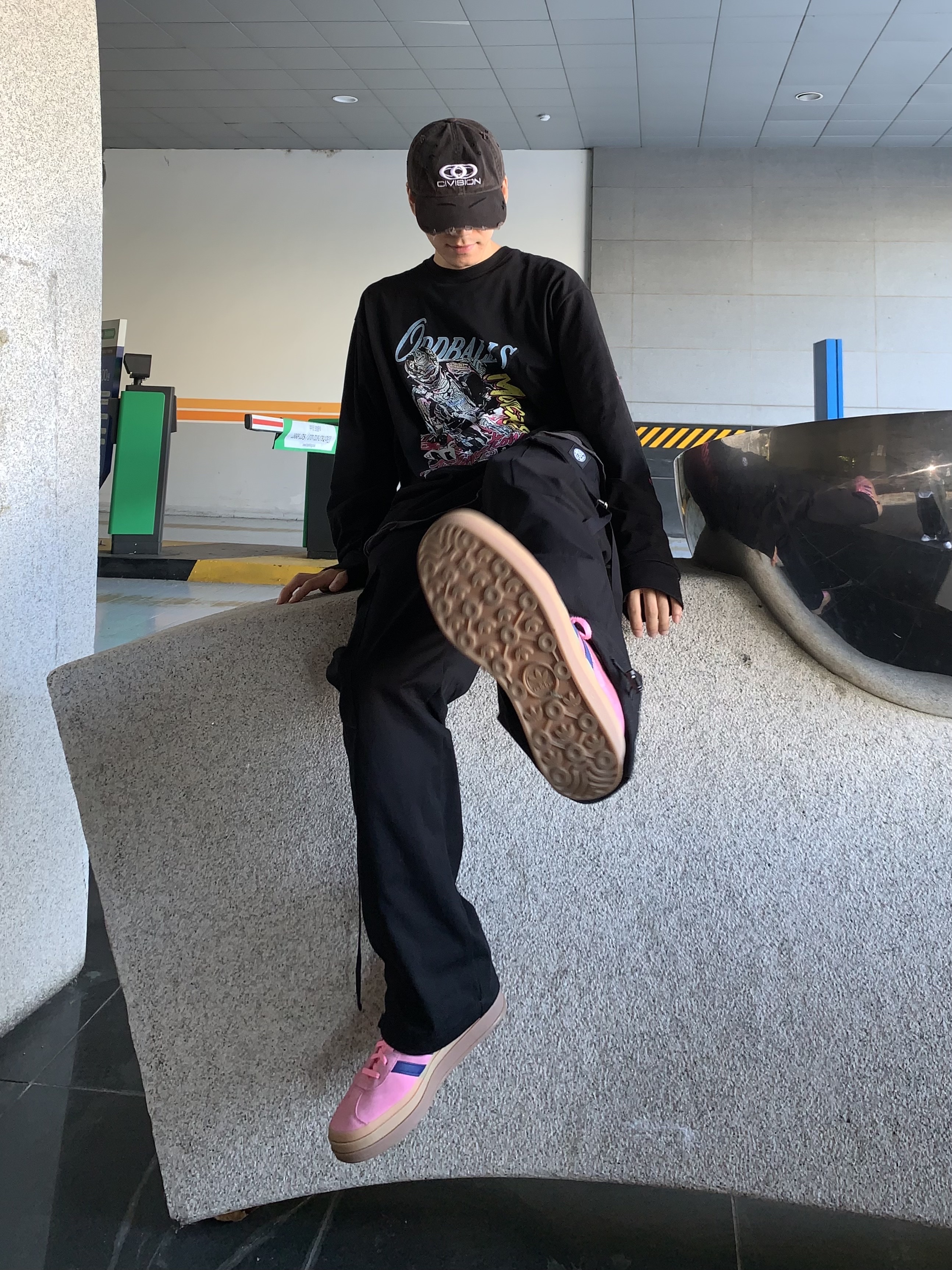 (W) Adidas Gazelle Bold Pink Glow Victory Blue 착용 스타일 - 5