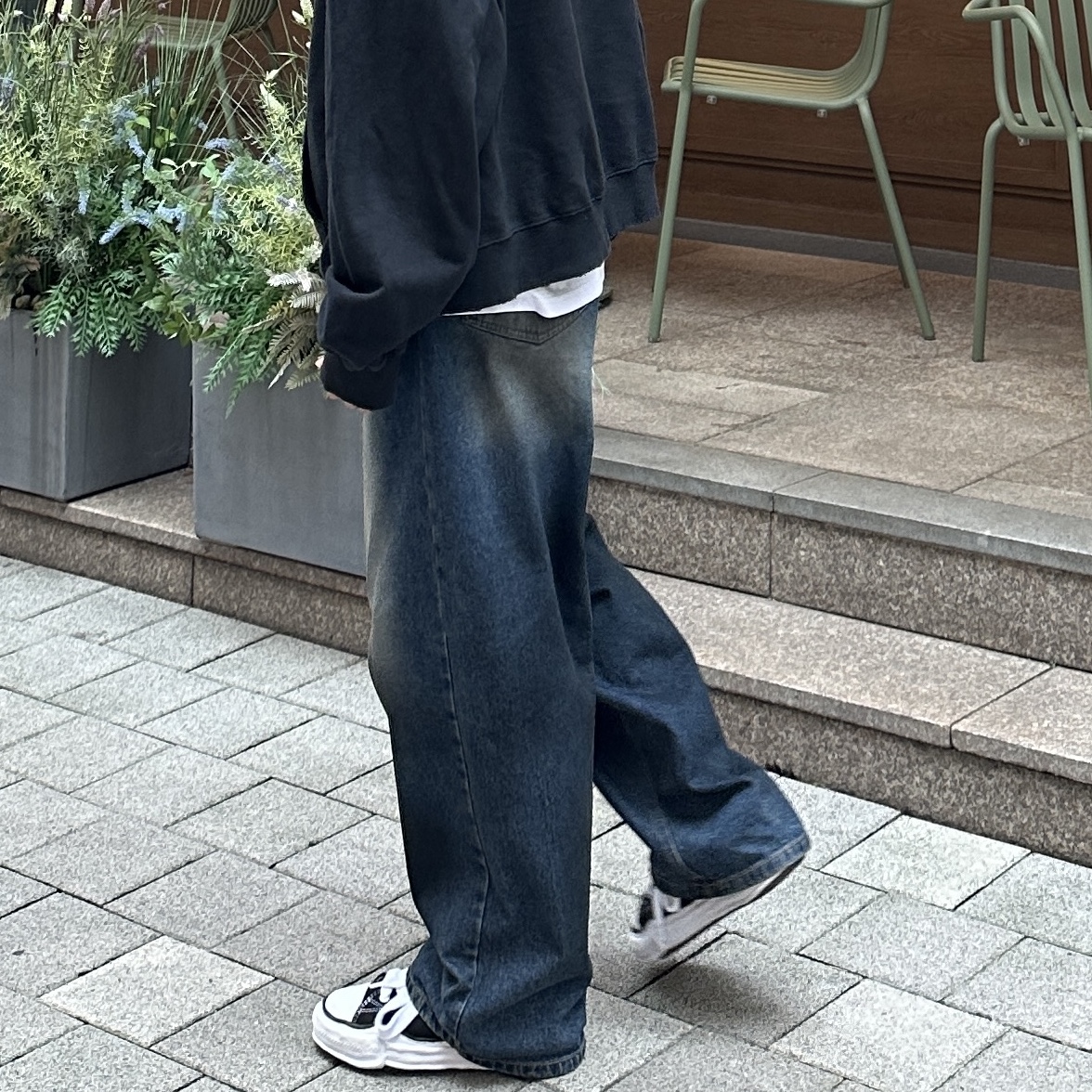 Maison Mihara Yasuhiro Peterson OG Sole Canvas Low Sneakers Black 착용 스타일 - 3