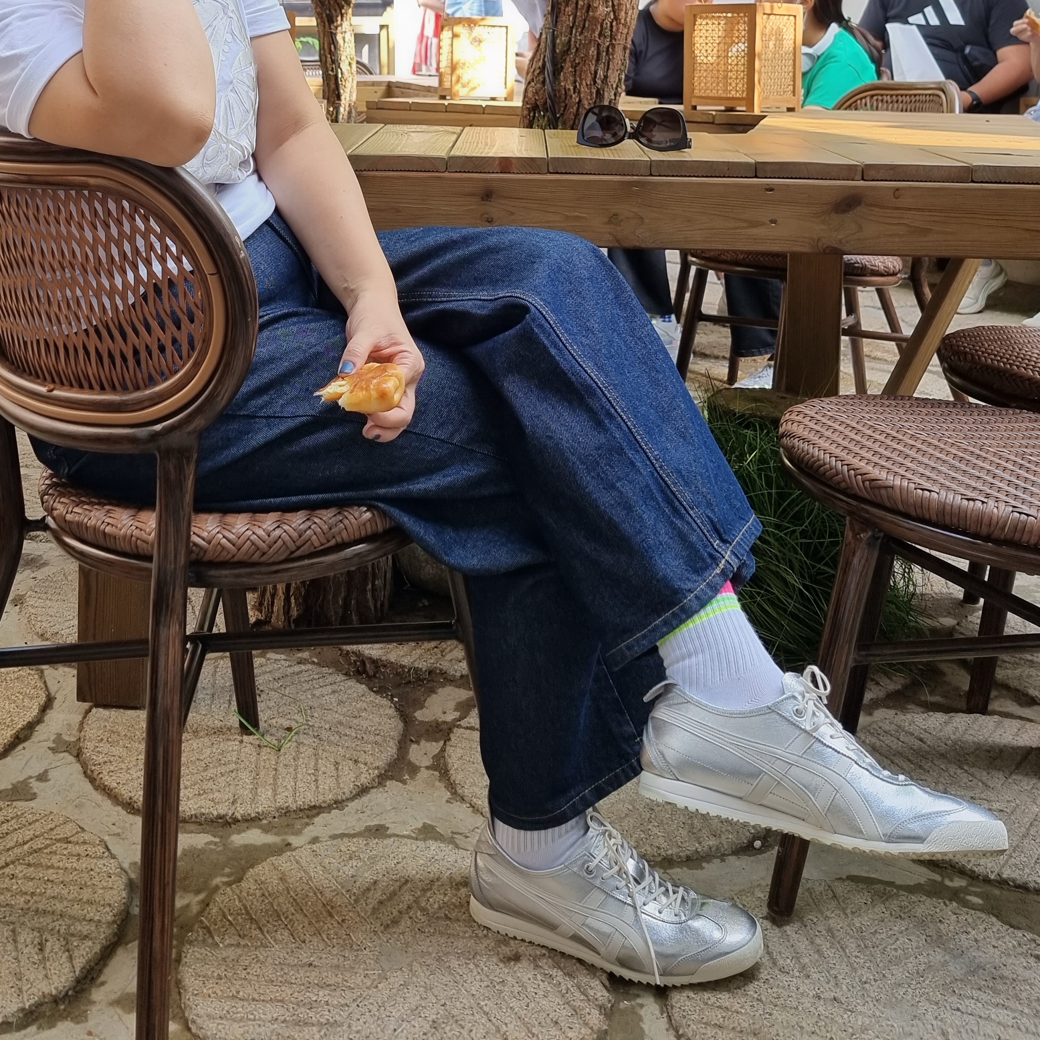 Onitsuka Tiger Mexico 66 SD Pure Silver 착용 스타일 - 2