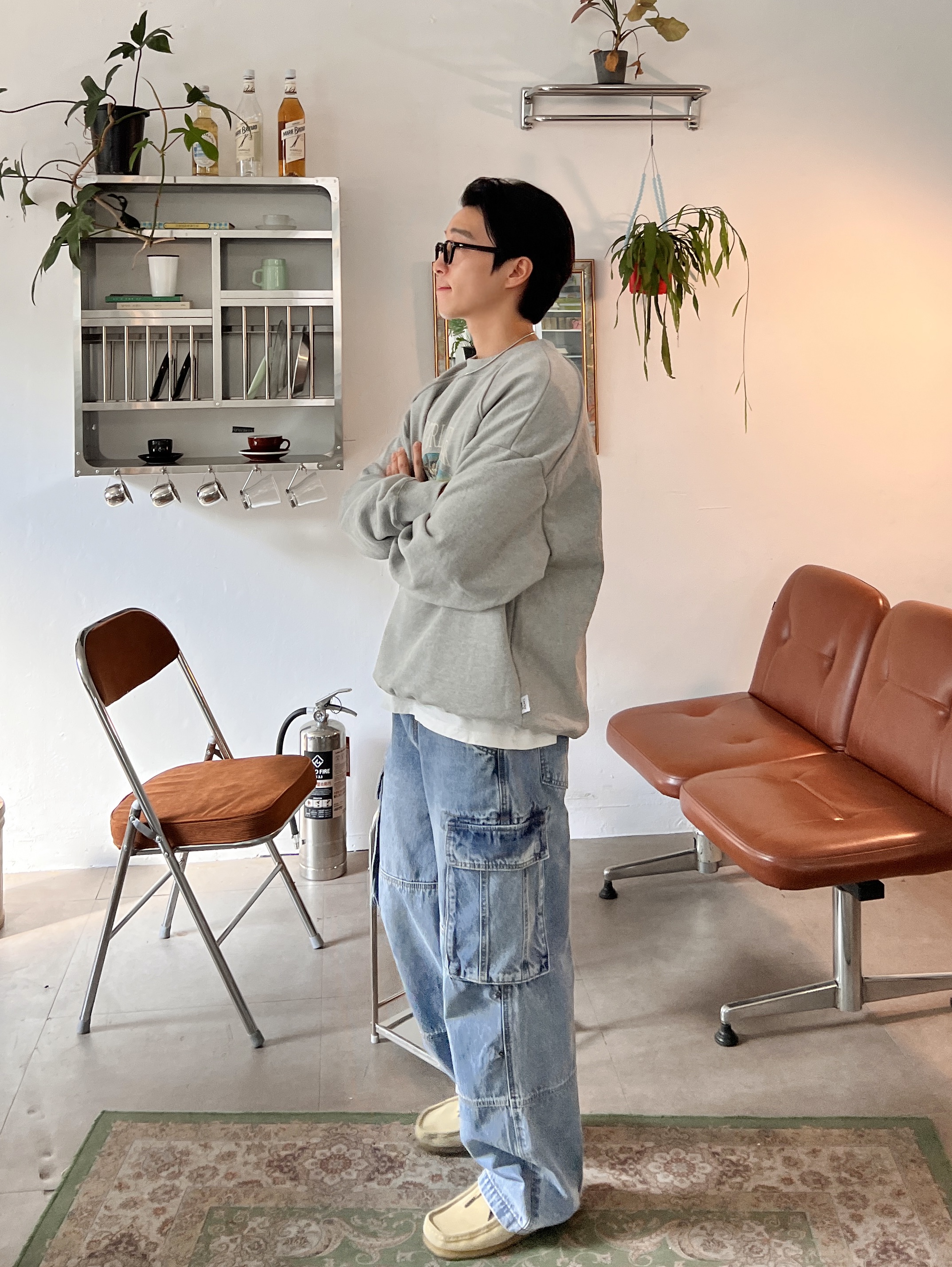 Clarks Wallabee Maple Suede 착용 스타일 - 1