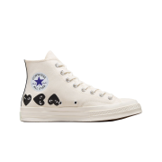 Converse x Play Comme des Garcons Chuck 70 Hi Multi Heart Egret
