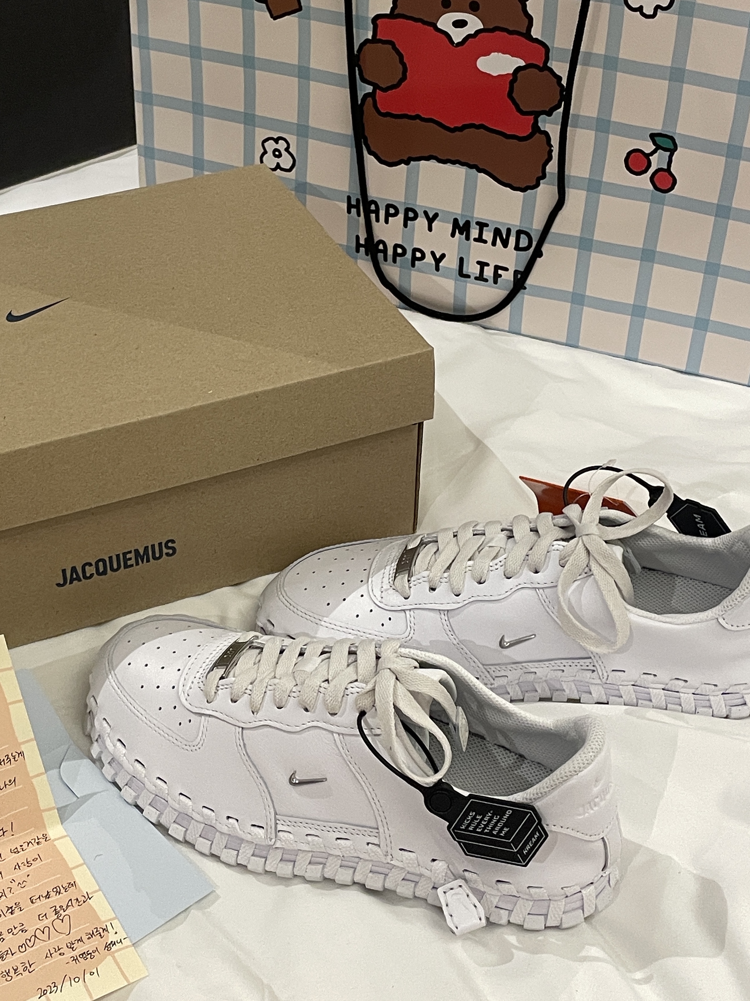 Nike x Jacquemus J Force 1 Low LX SP White 착용 스타일 - 1