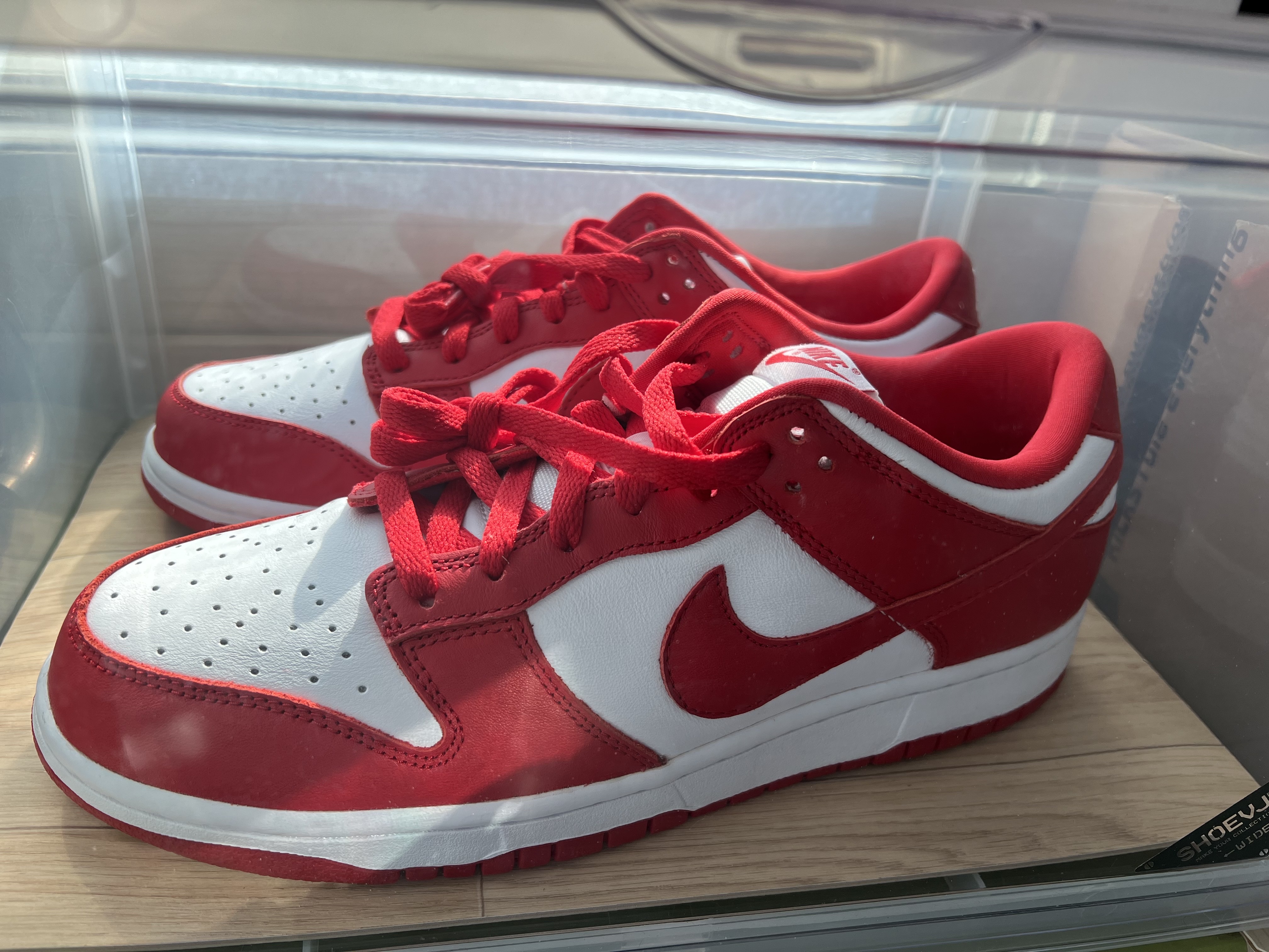 Nike Dunk Low SP White and University Red 2023 착용 스타일