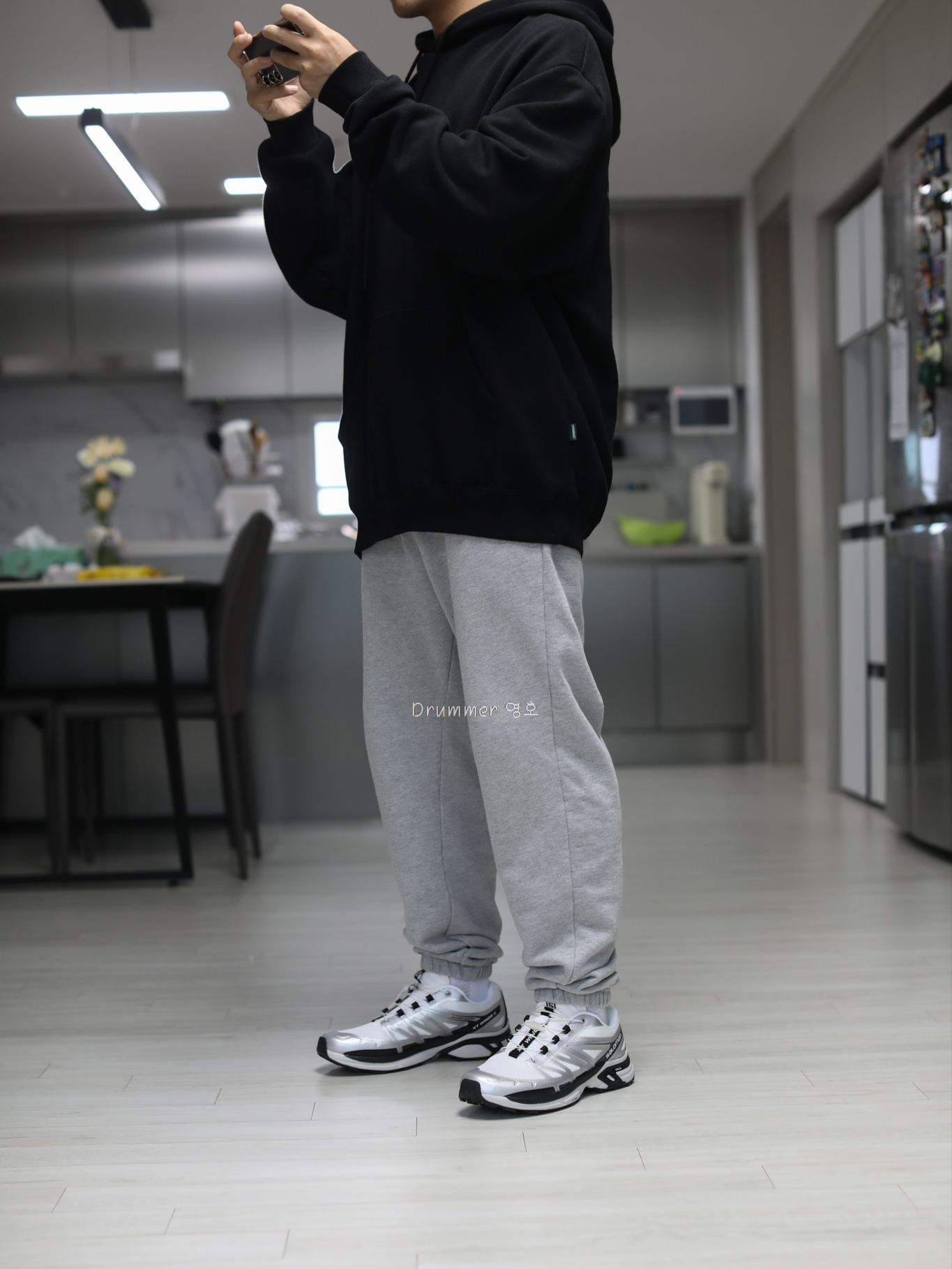 Salomon XT-Wings 2 White Silver Metallic 착용 스타일