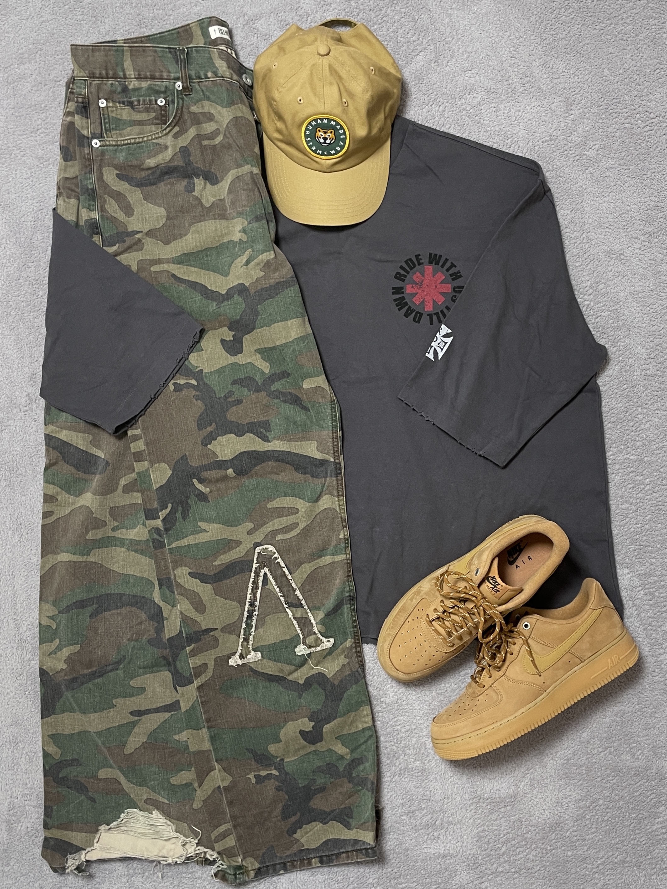 Nike Air Force 1 '07 WB Flax 착용 스타일 - 4