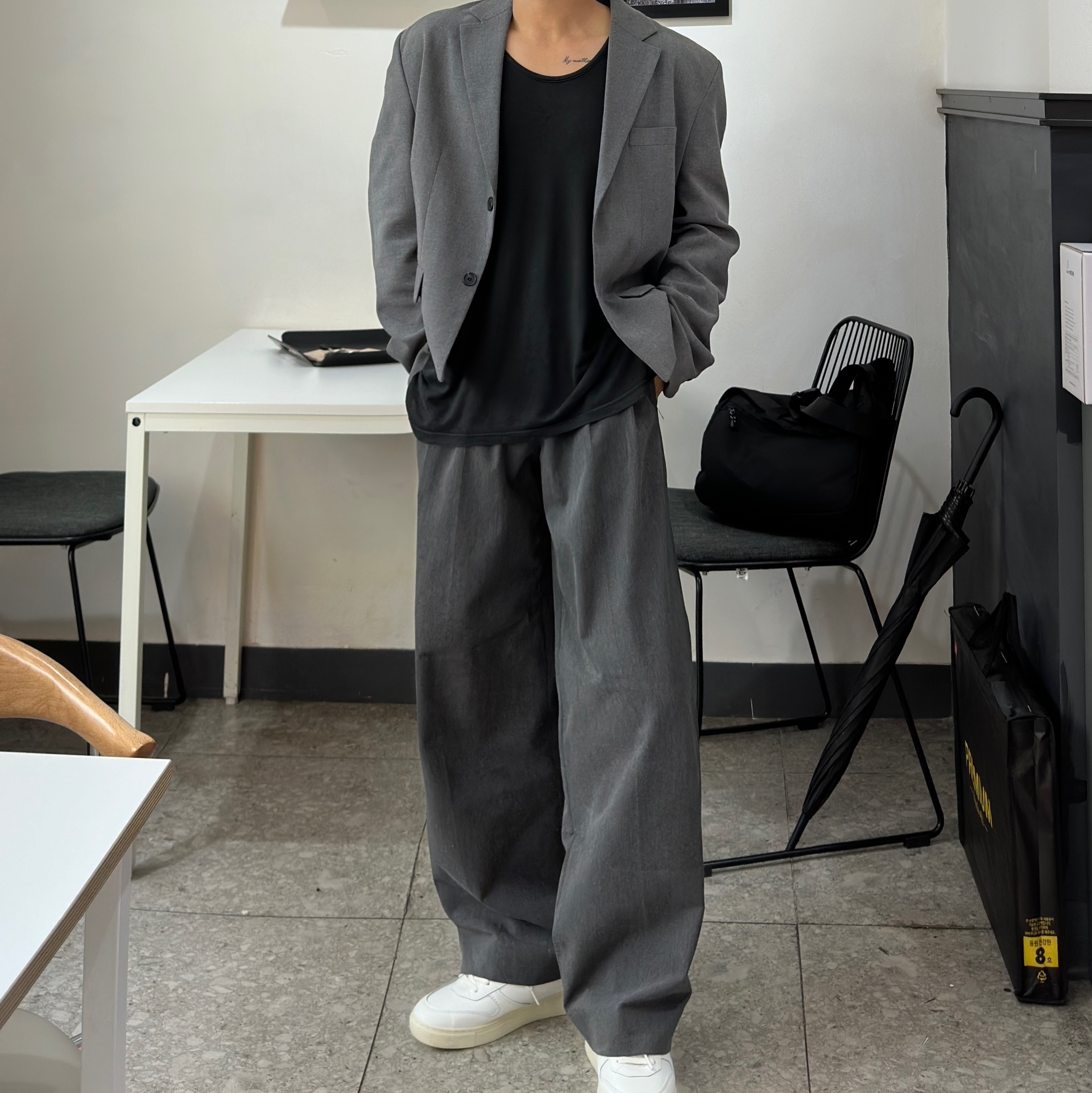 Yeezy Gap Engineered By Balenciaga Flame Cap Black 착용 스타일 - 5