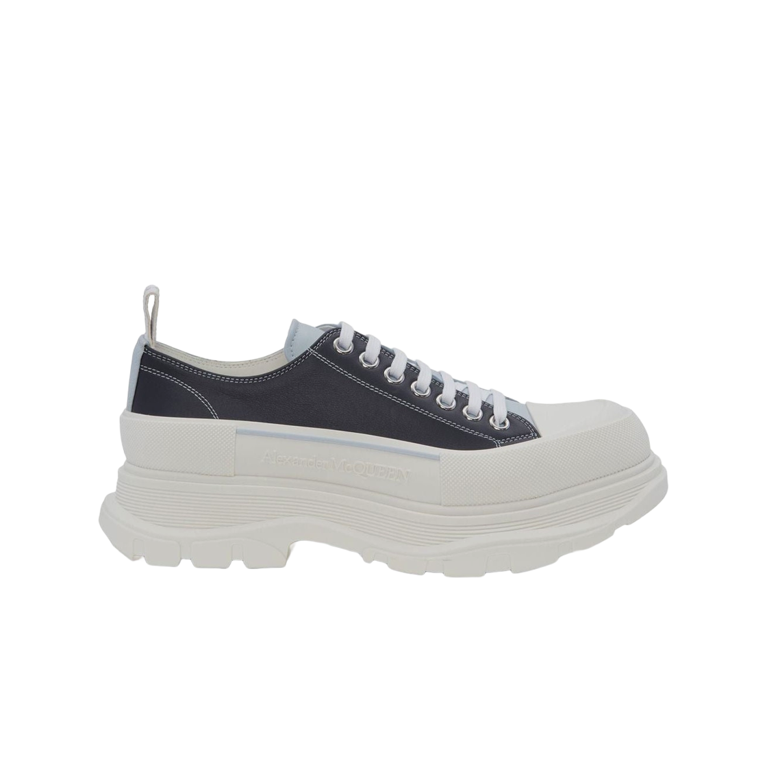 705662WHZ6L4637 Alexander McQueen Tread Slick Lace Up Black White