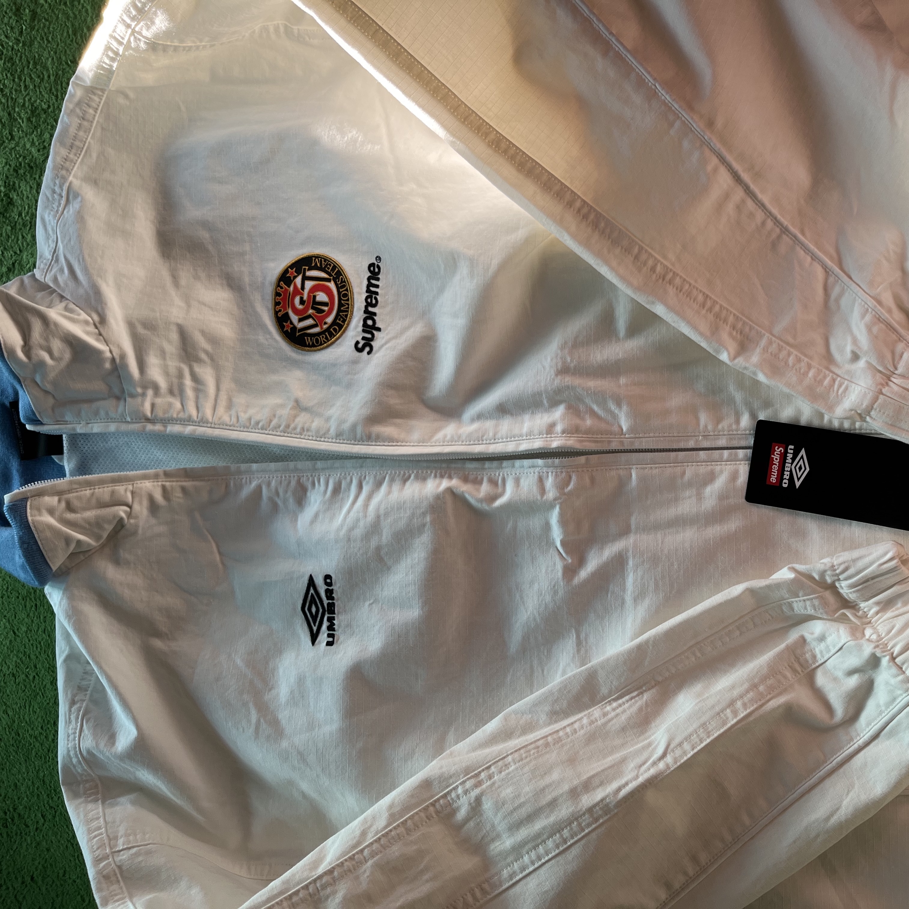 Supreme x Umbro Cotton Ripstop Track Jacket White - 23FW 착용 스타일 - 1