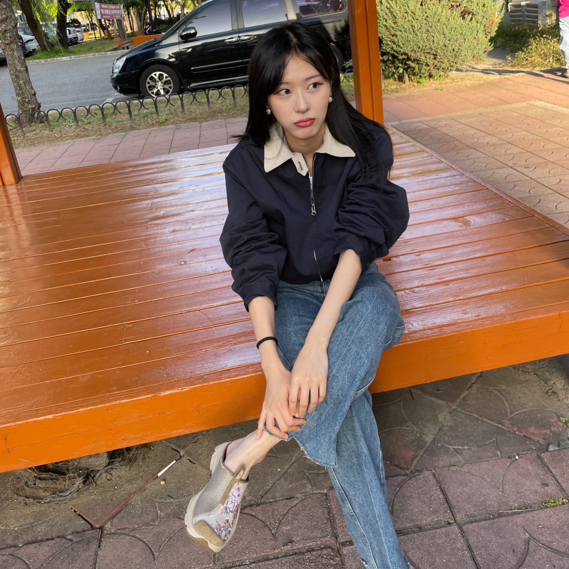 Salomon x Beams RX Slide 3.0 Safari 착용 스타일 - 1
