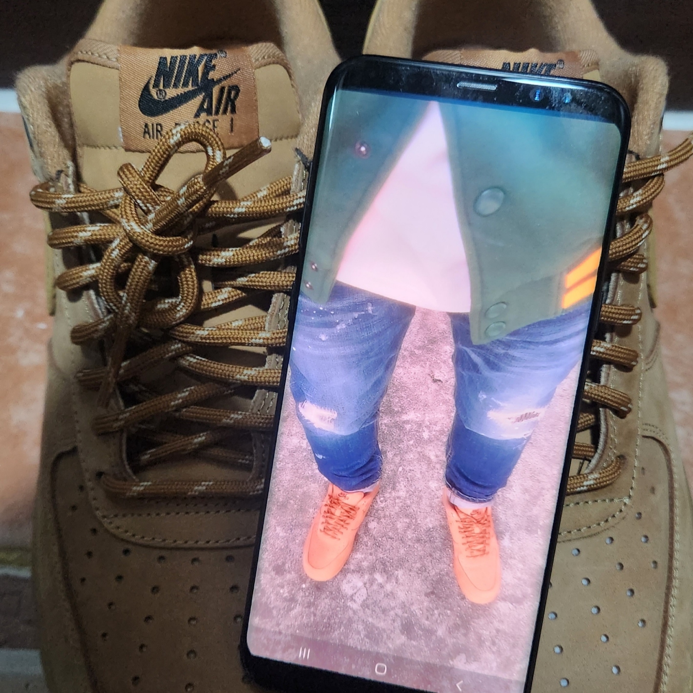 Nike Air Force 1 '07 WB Flax 착용 스타일