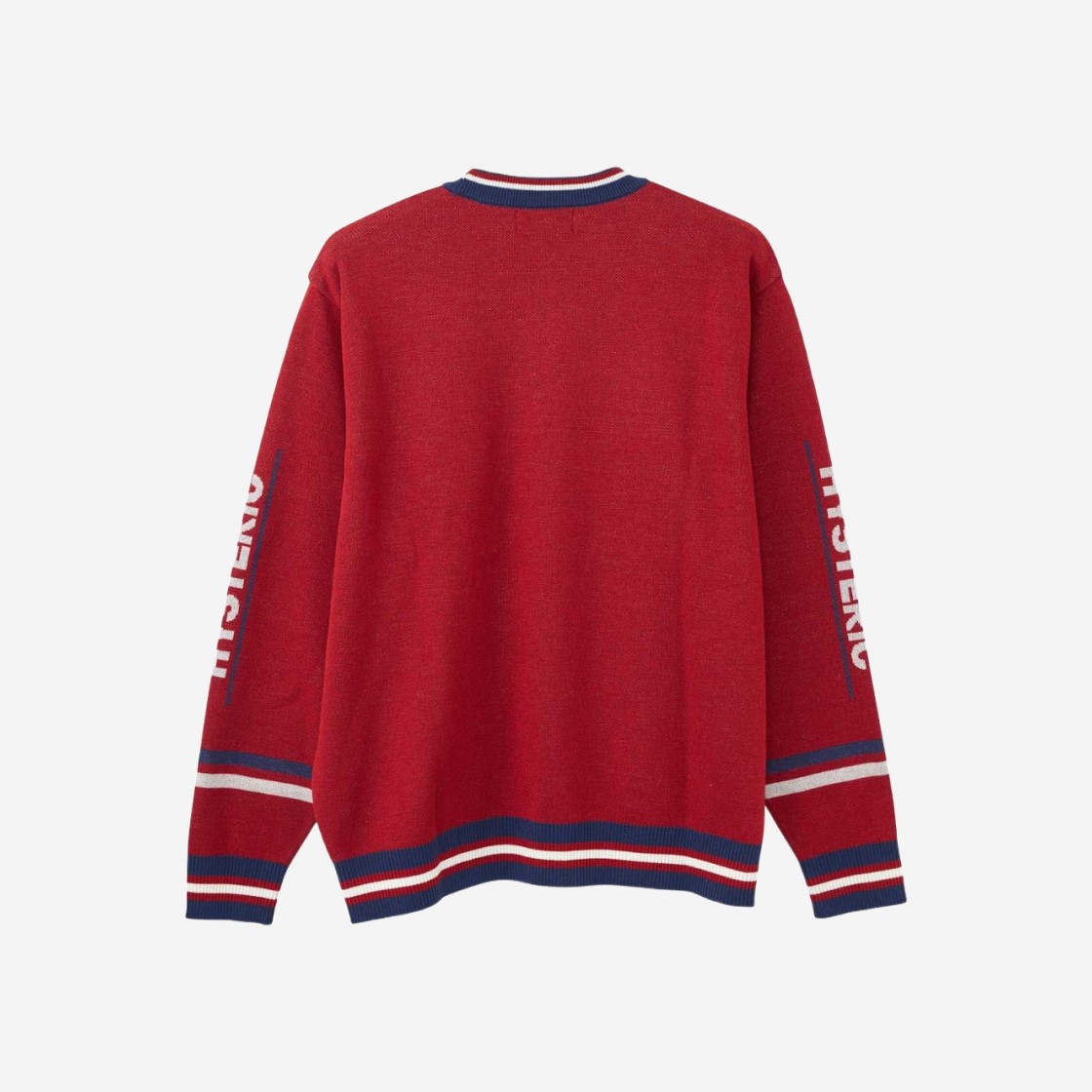 Hysteric Glamour Speak No Evil Jacquard Sweater Red 상세 이미지 2