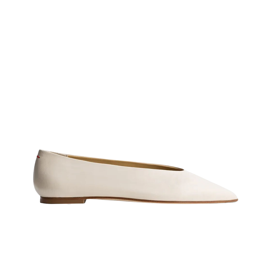 (W) 에이디 베티 발레리나 플랫 크림 나파((W) Aeyde Betty Ballerina Flat Cream Nappa)