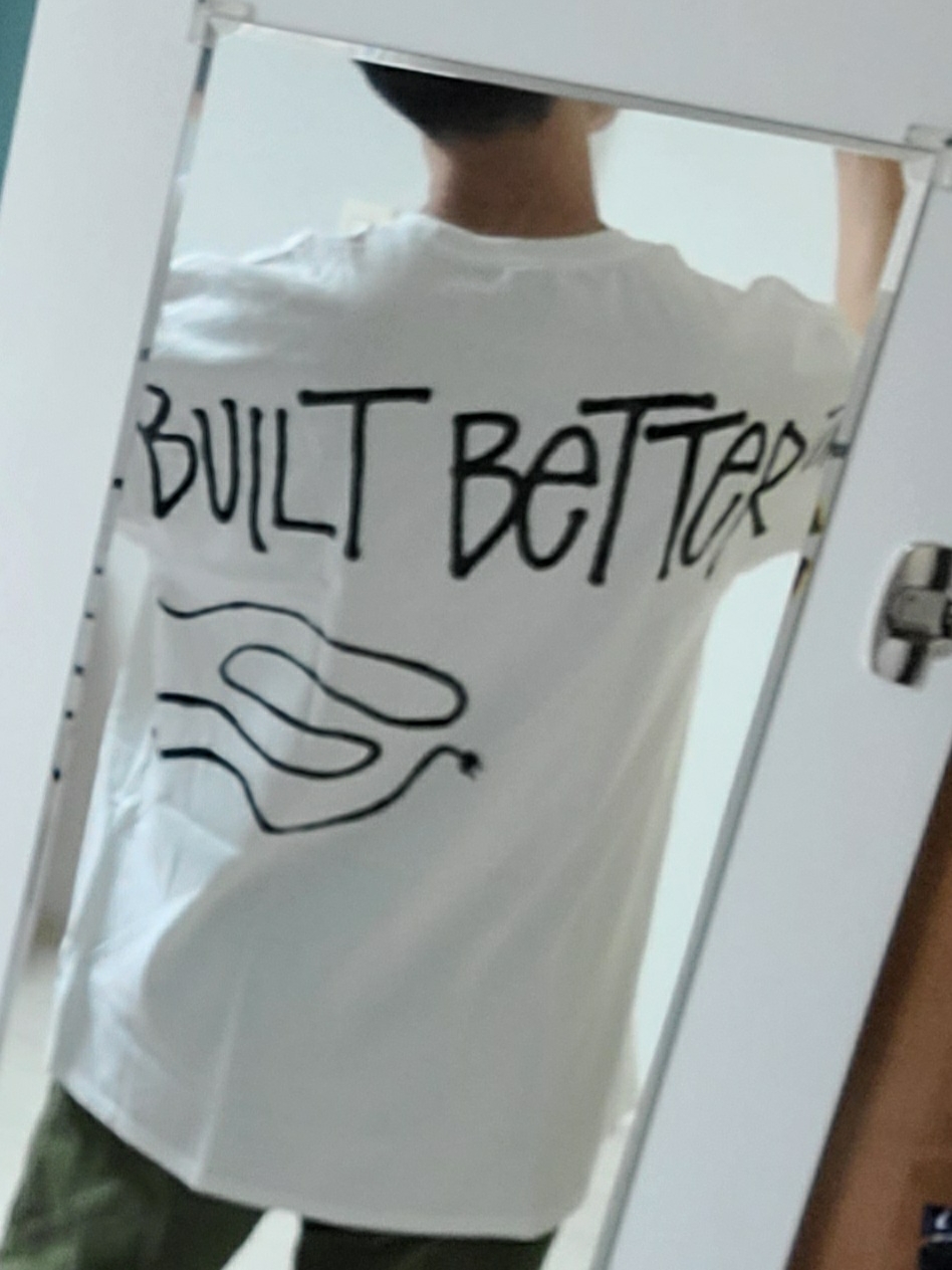 Stussy x Better Gift Shop Built Better T-Shirt White 착용 스타일 - 2