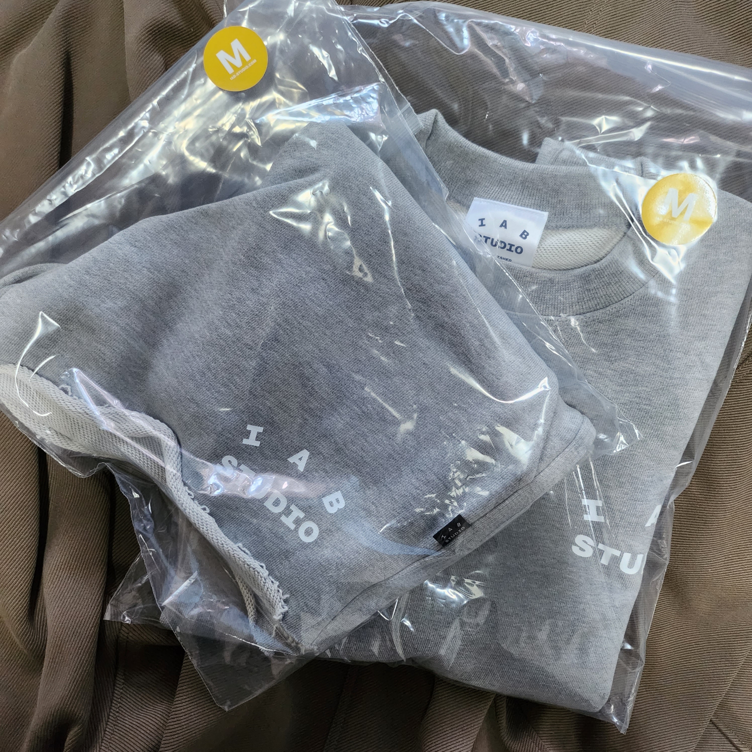 IAB Studio Heavy Short Sleeve Sweatshirt Gray - 23FW, IAB Studio Heavy Sweat Shorts Gray - 23FW 착용 스타일 - 1