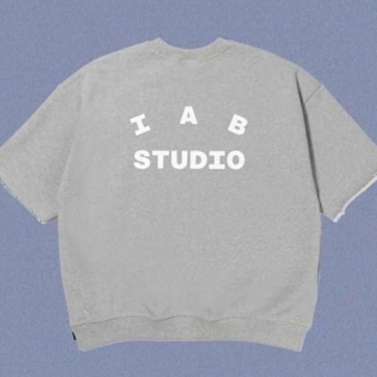 IAB Studio Heavy Short Sleeve Sweatshirt Gray - 23FW 착용 스타일 - 2