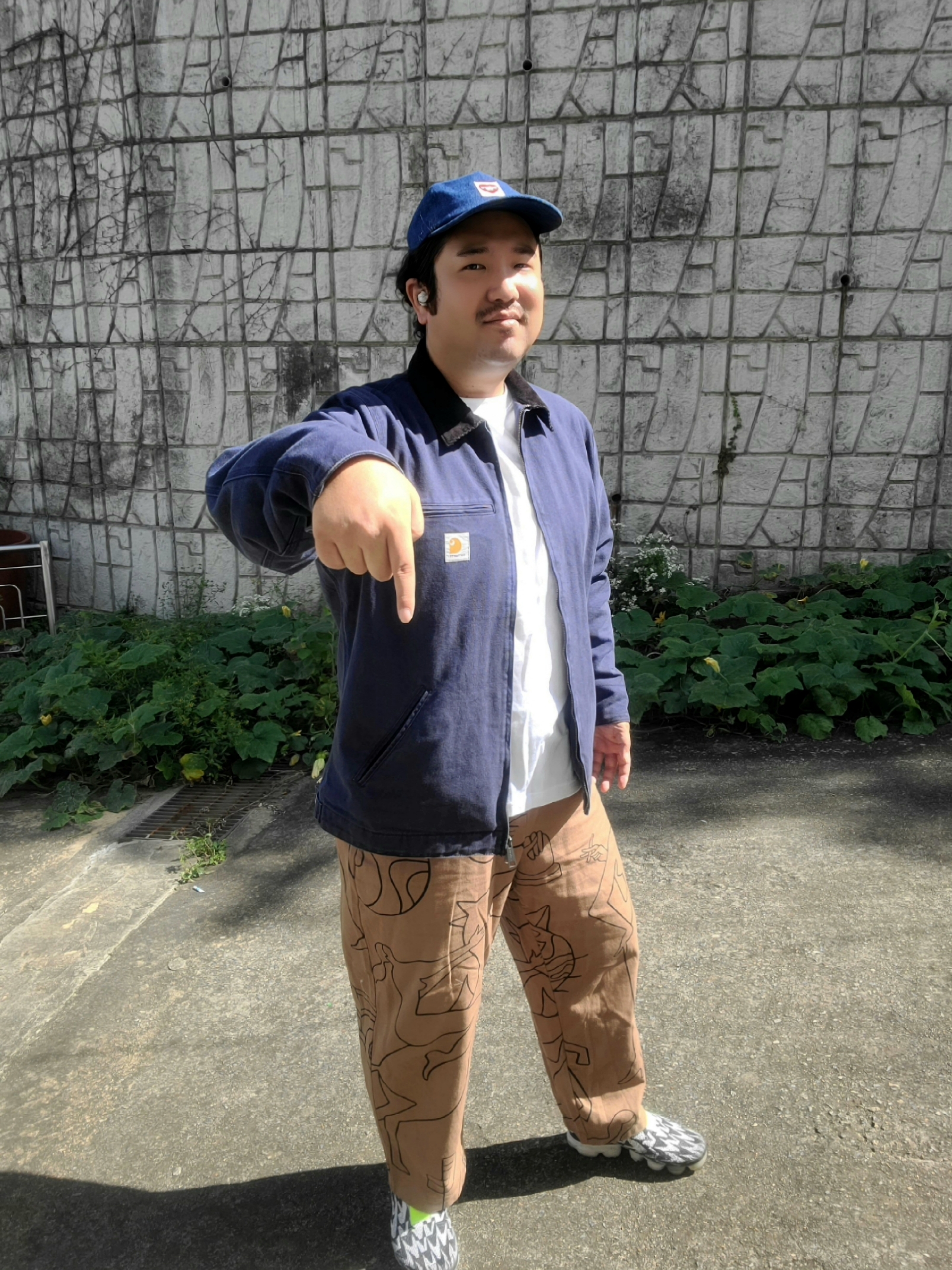 Carhartt WIP Nash Cap Blue, Nike x Acronym Air VaporMax Moc 2 Light Bone 착용 스타일 - 1