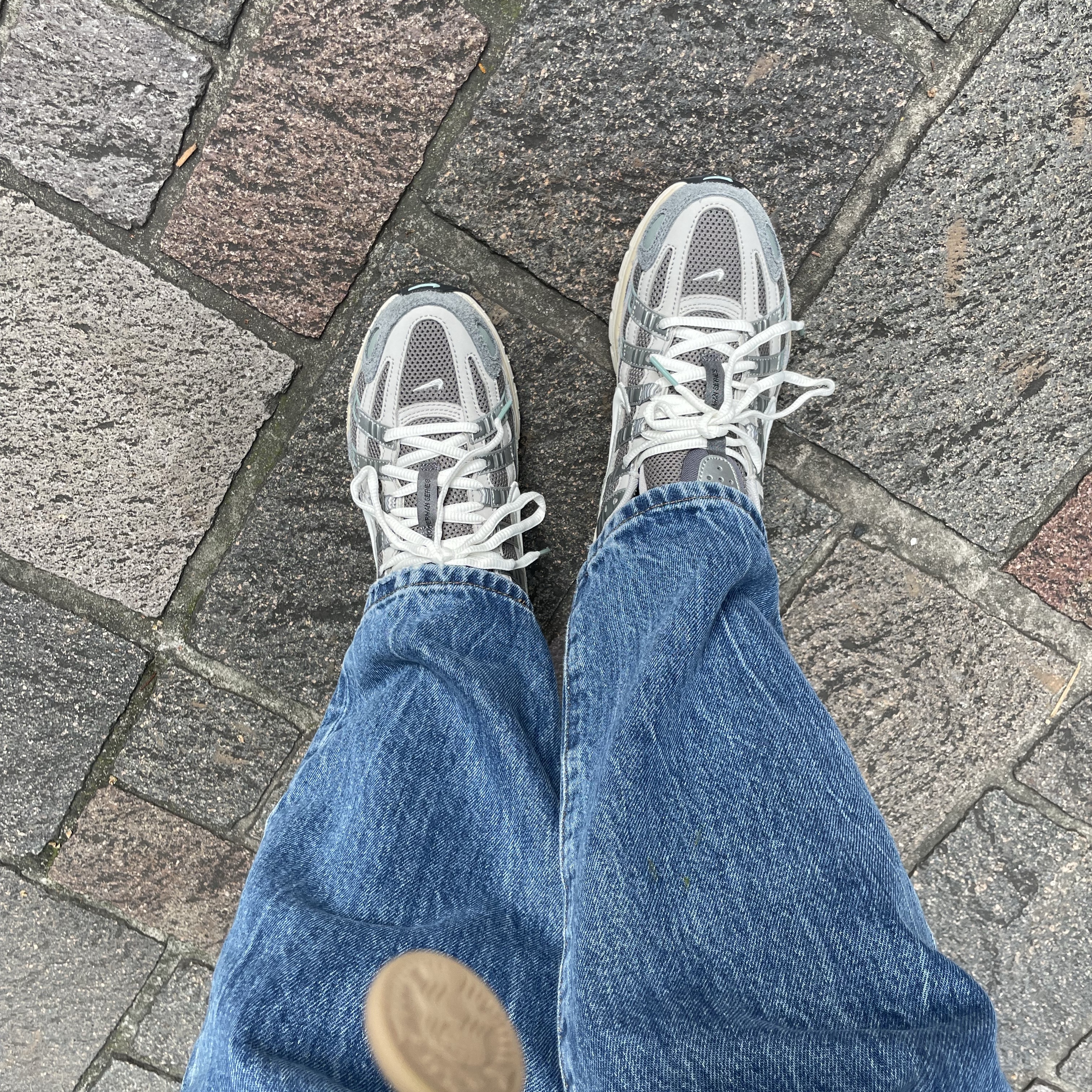 Nike P-6000 Flat Pewter Light Iron Ore 착용 스타일 - 1