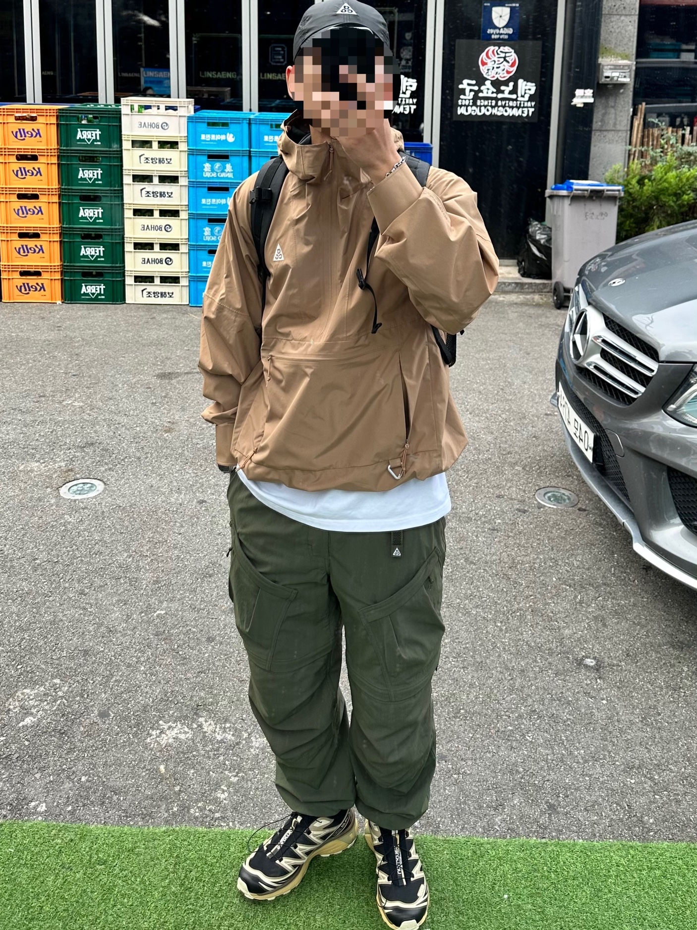 Salomon x END. XT-6 Dark Truffle, Nike ACG Smith Summit Cargo Pants Cargo Khaki - US/EU 착용 스타일