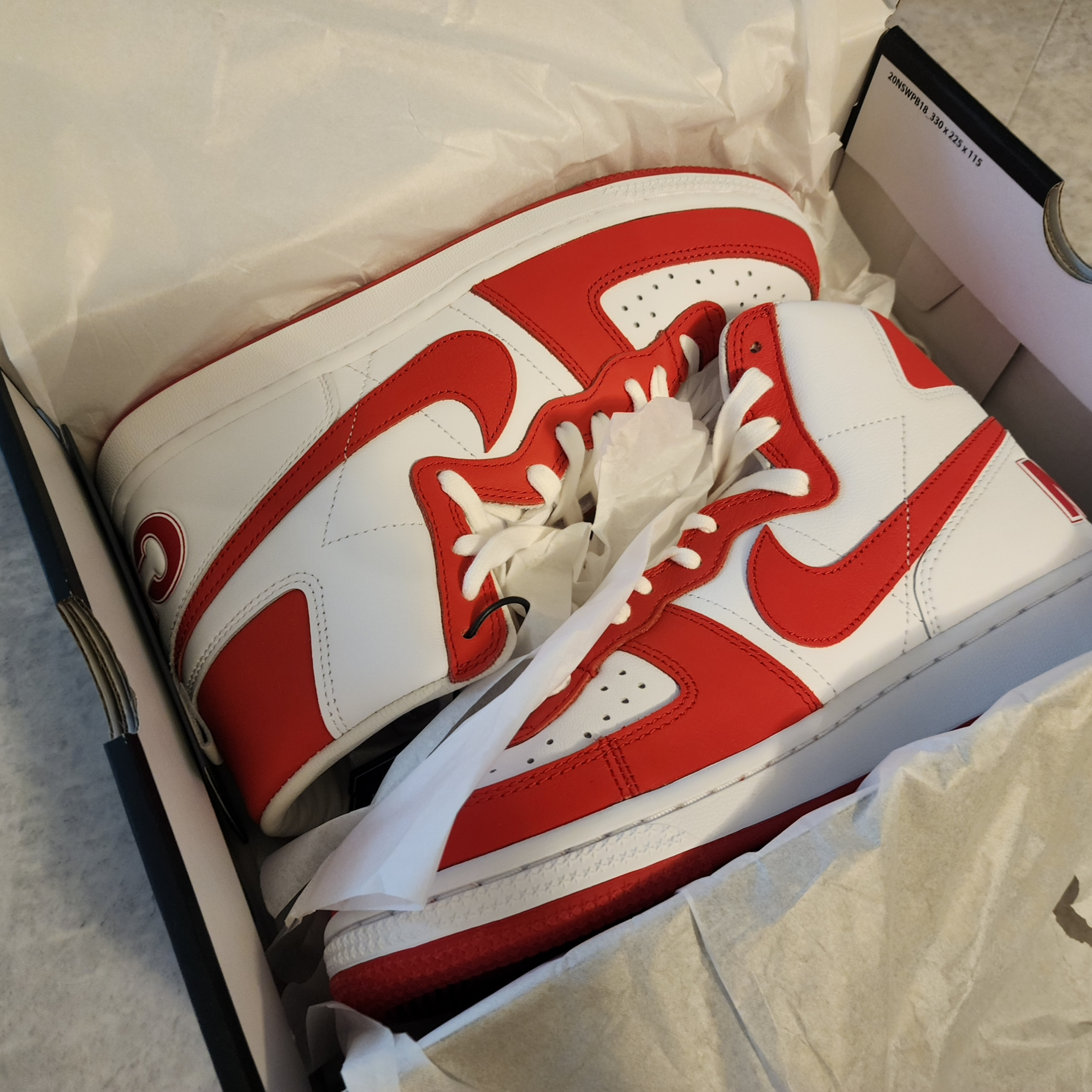 Nike x Comme des Garcons Homme Plus Terminator High Red 착용 스타일 - 1
