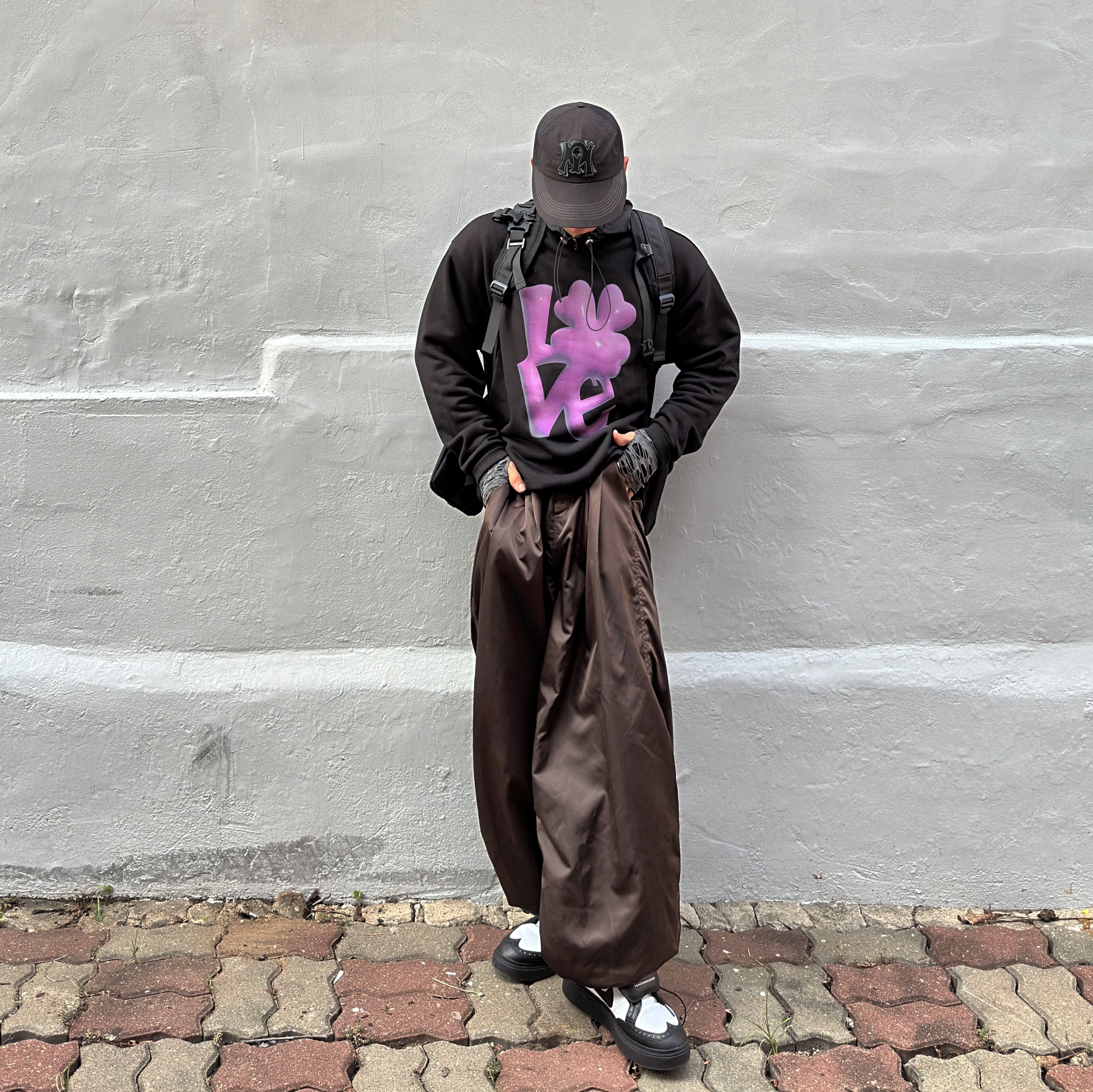 Nike x Peaceminusone Kwondo1 Black and White 착용 스타일 - 5