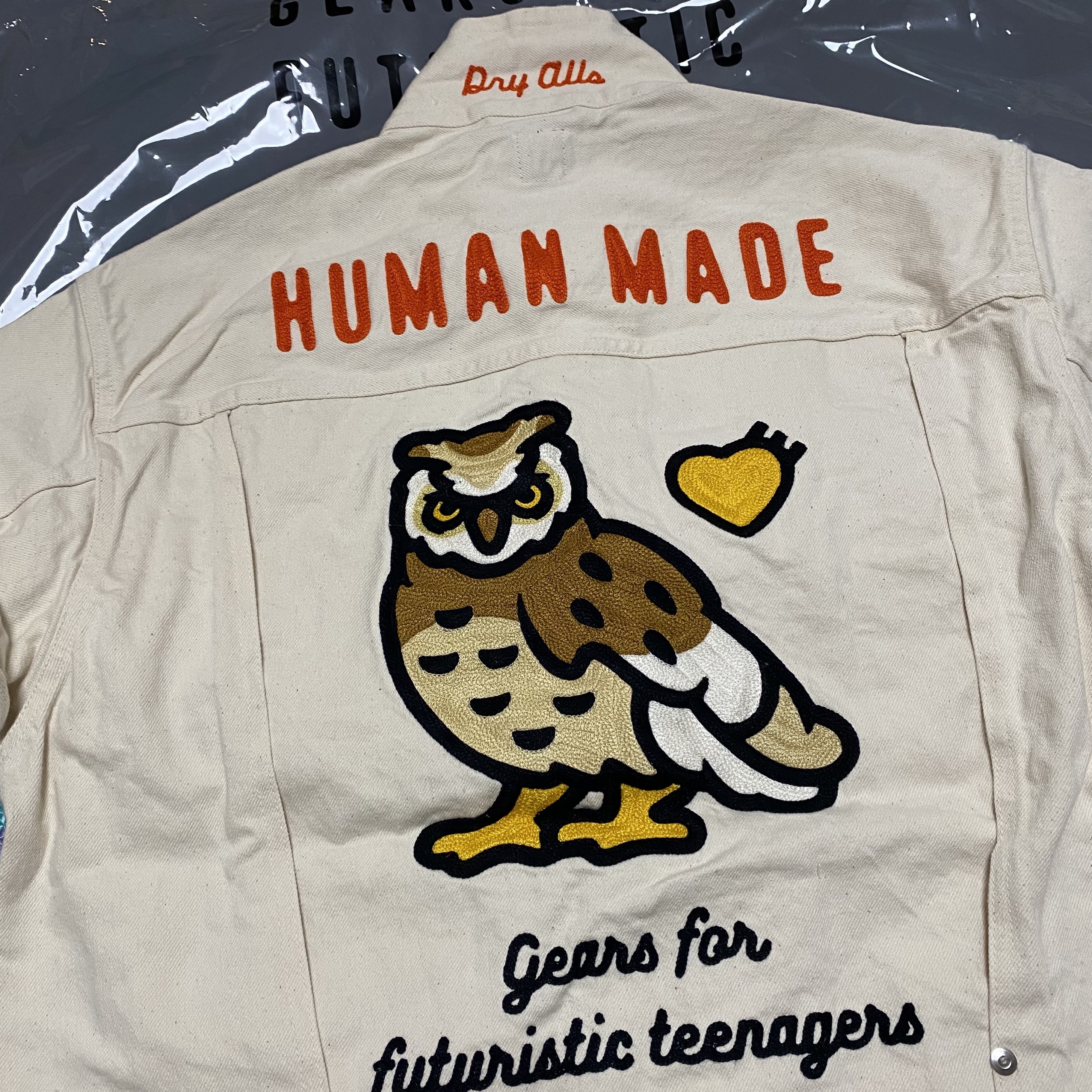 Human Made Natural Denim Work Jacket White 착용 스타일