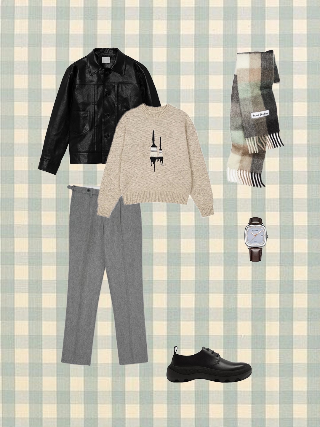 Heritage Floss Crest Checked Shirt Red Black, Palace Hooded Sheller Jacket Black - 23FW 착용 스타일 - 4