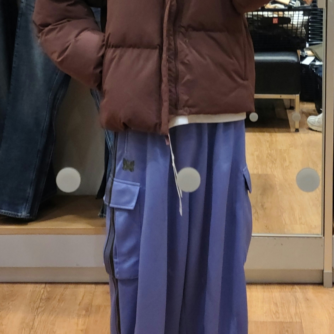 Needles x Purple Things H.D. BDU Track Pants Poly Smooth Lavender 착용 스타일