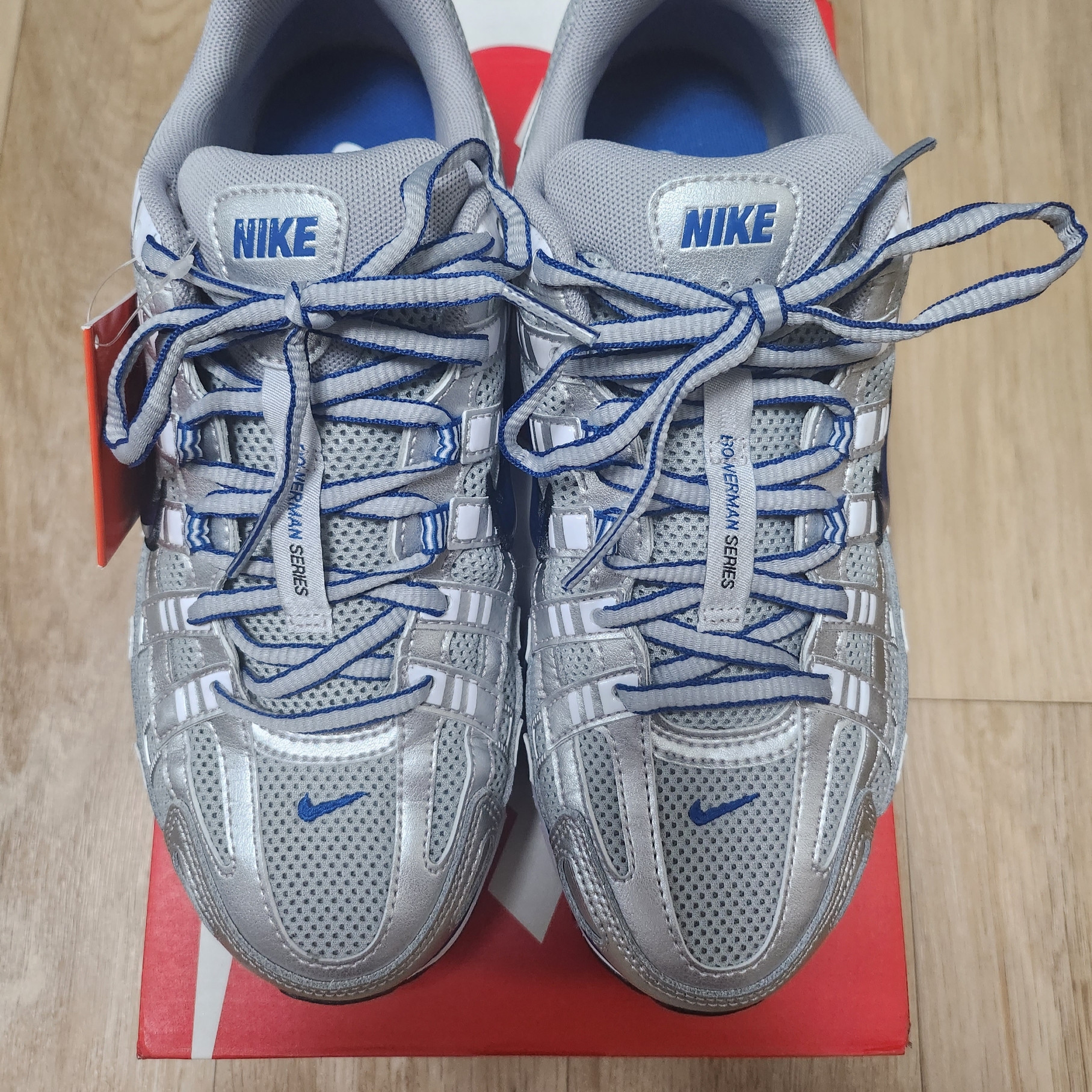 (W) Nike P-6000 Laser Blue 착용 스타일 - 1
