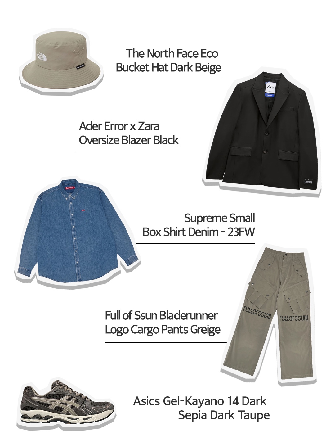 Supreme Small Box Shirt Denim - 23FW, Zara x Ader Error Oversize Blazer Black 착용 스타일 - 1