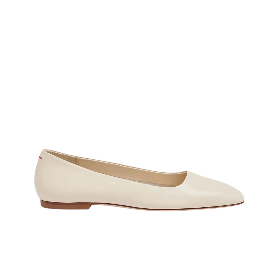 (W) 에이디 아이다 발레리나 플랫 크림 나파((W) Aeyde Ida Ballerina Flat Cream Nappa)