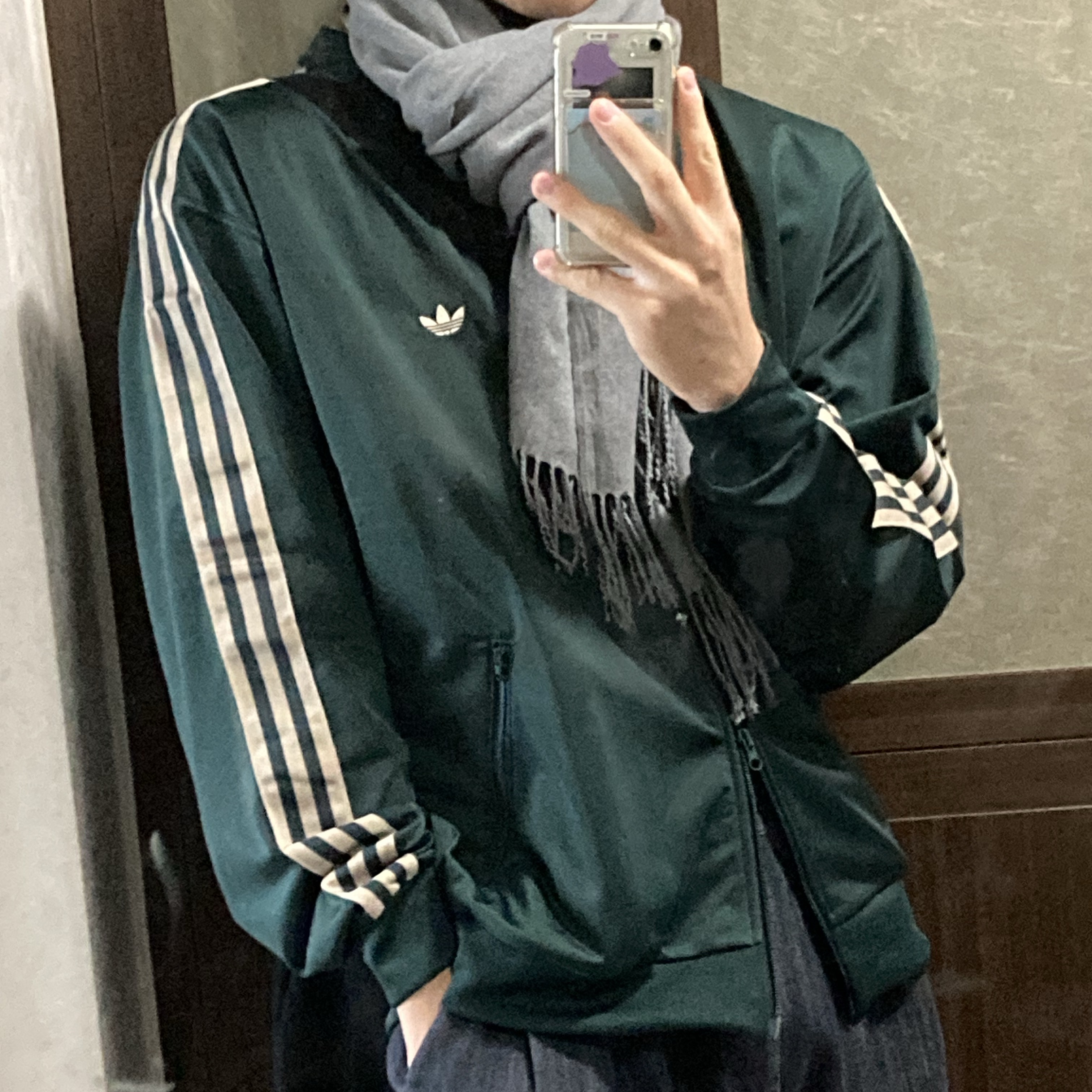 Adidas Originals Beckenbauer Track Jacket Shadow Green - KR Sizing 착용 스타일