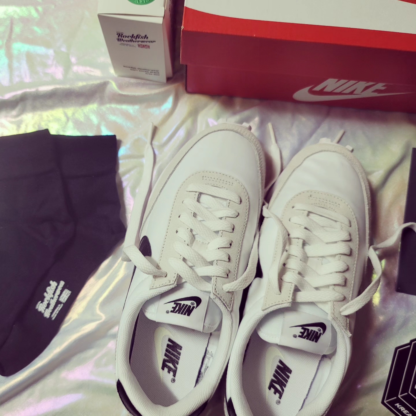 (W) Nike Daybreak Summit White Black 착용 스타일 - 2