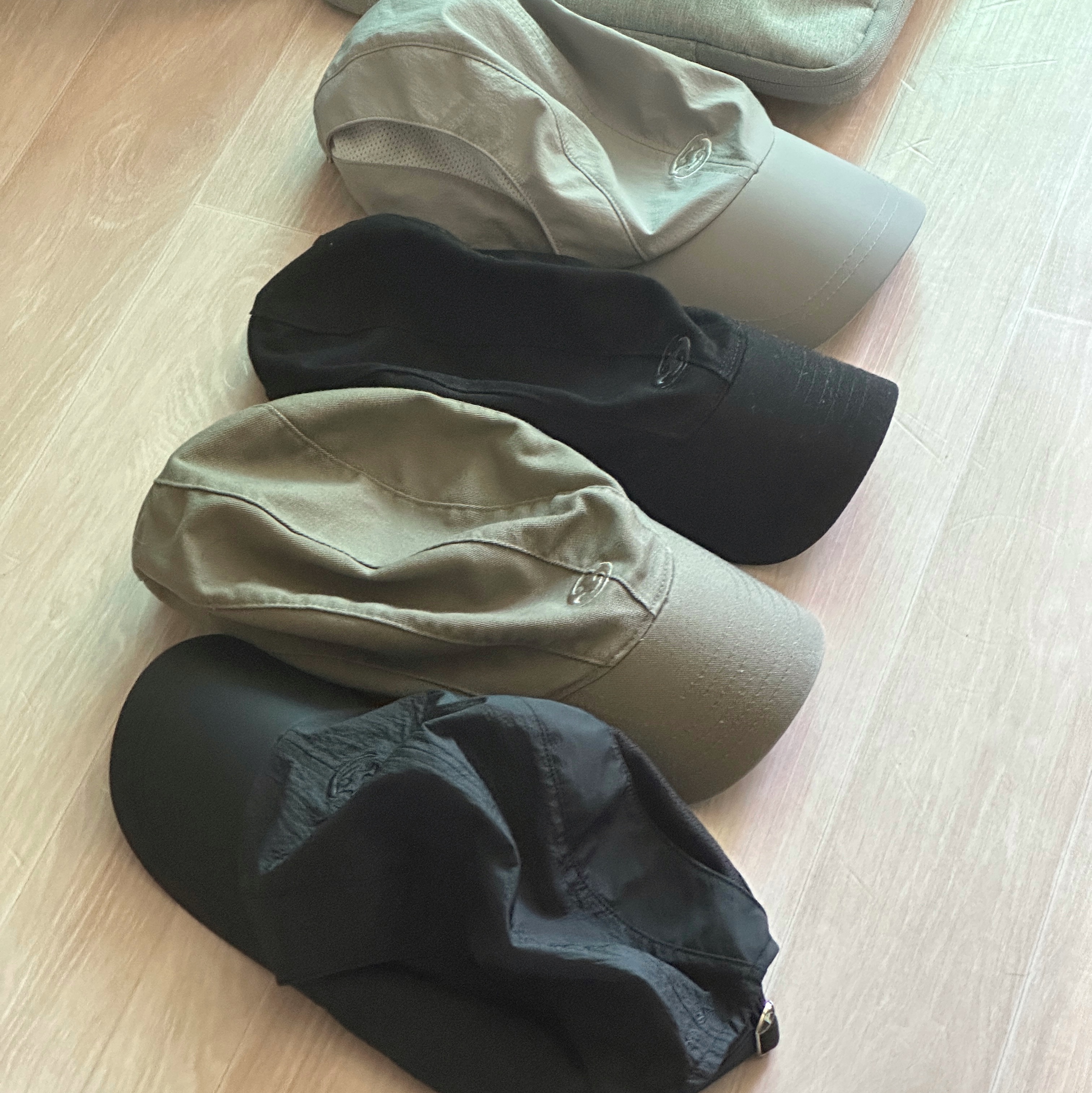 Sansan Gear Nylon Wing Cap Black - 22FW, Sansan Gear Nylon Wing Cap Grey - 22FW 착용 스타일